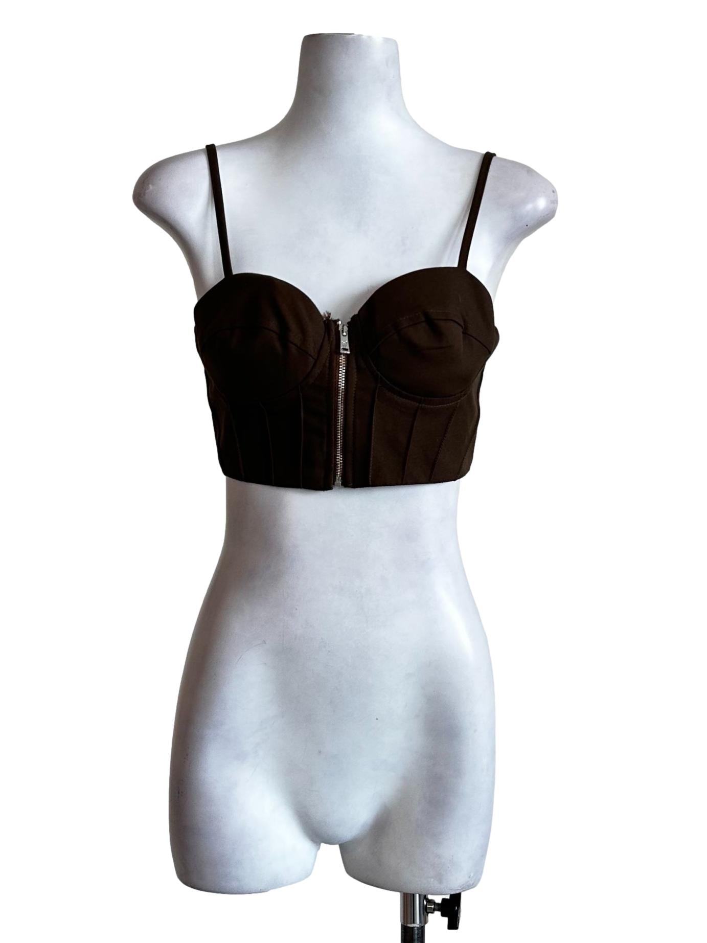 Seaweed Green Plain Crop Top