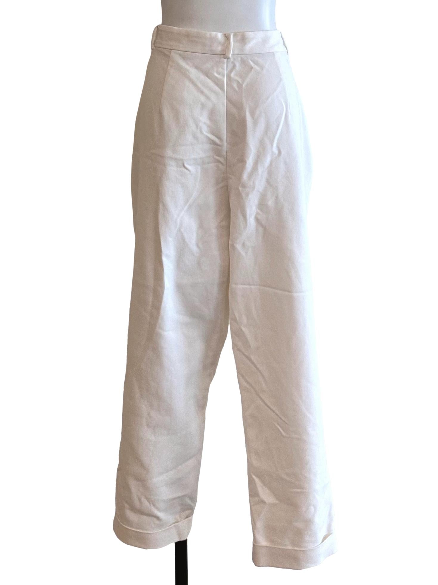 Off White Formal Pants LB