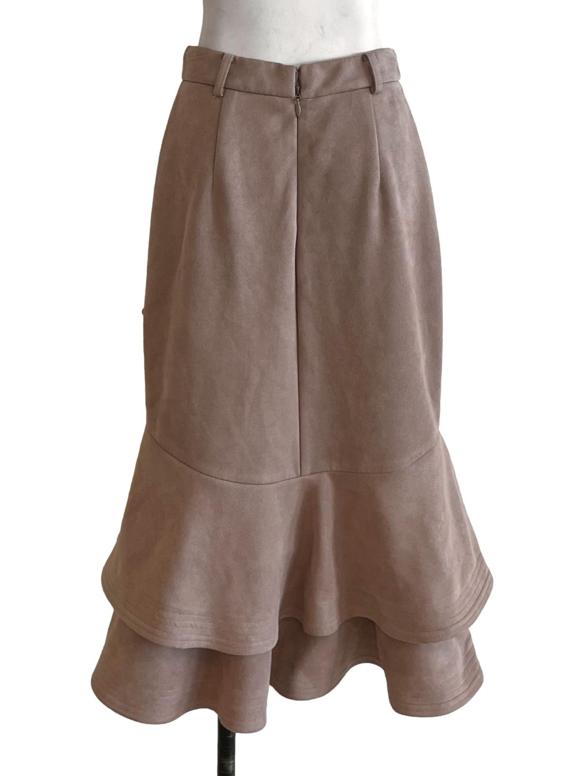 Blush Pink High-Waisted Pencil Skirt