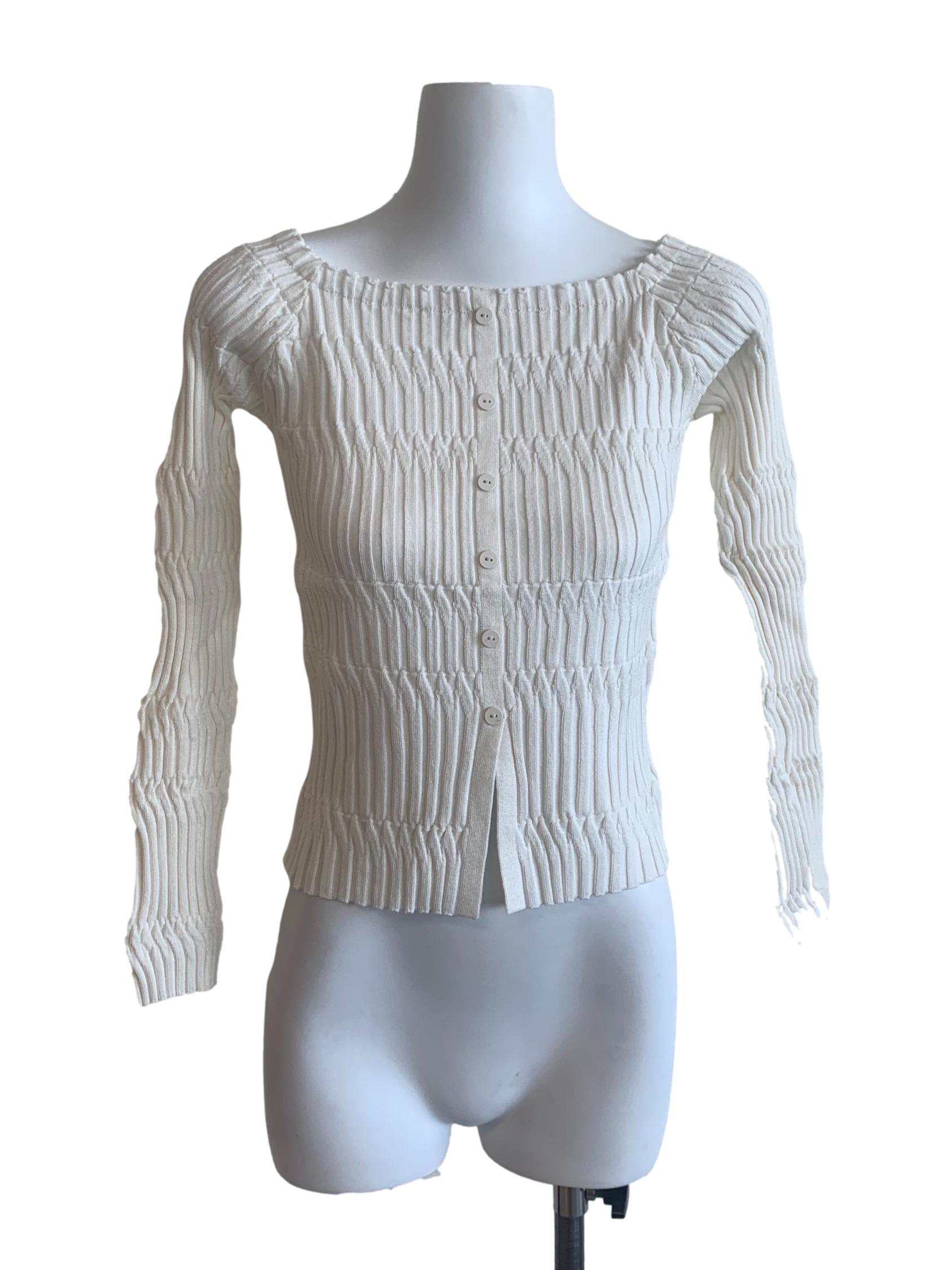 White Knitted Top