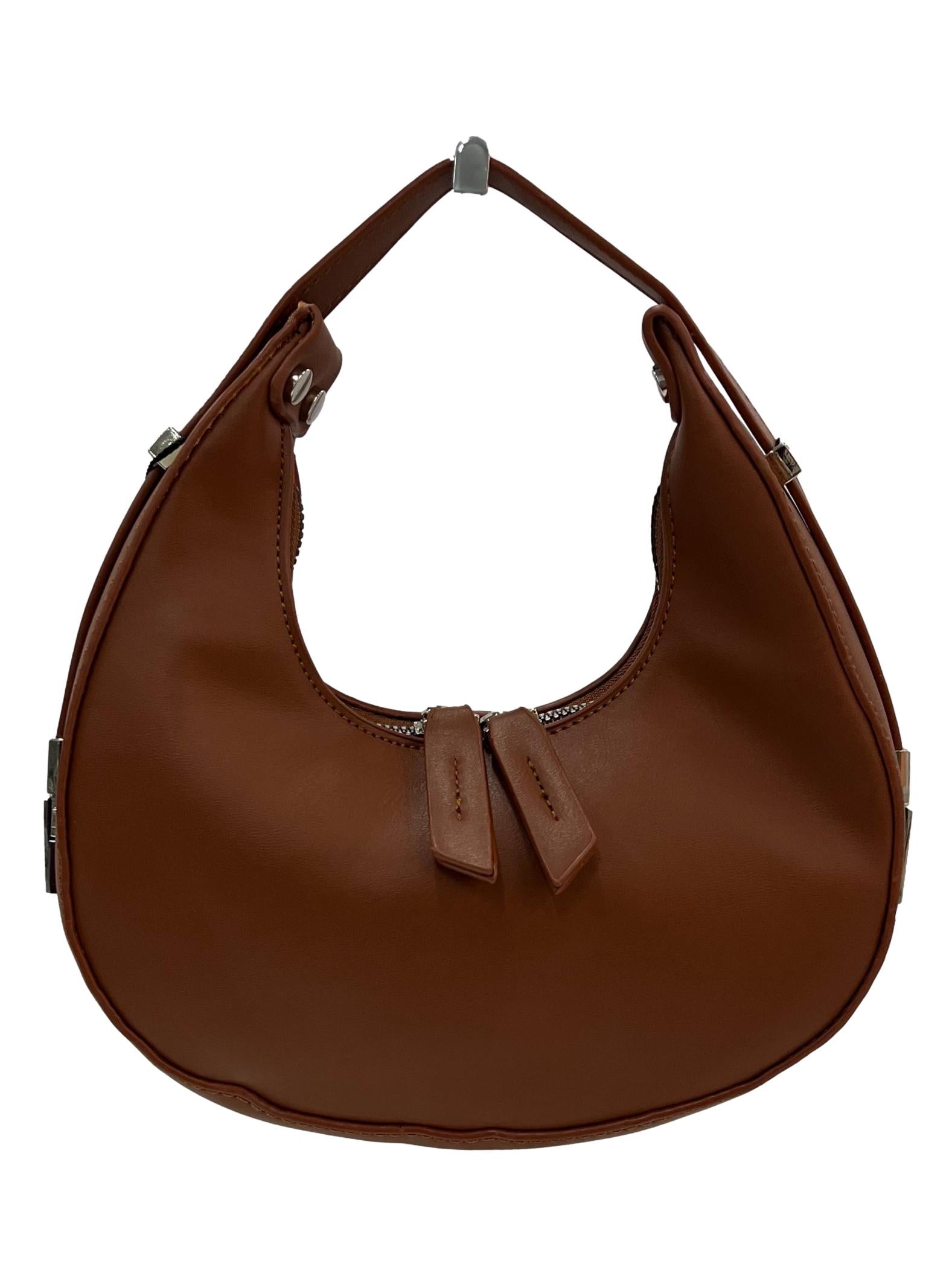 Crescent Shoulder Bag - Brown