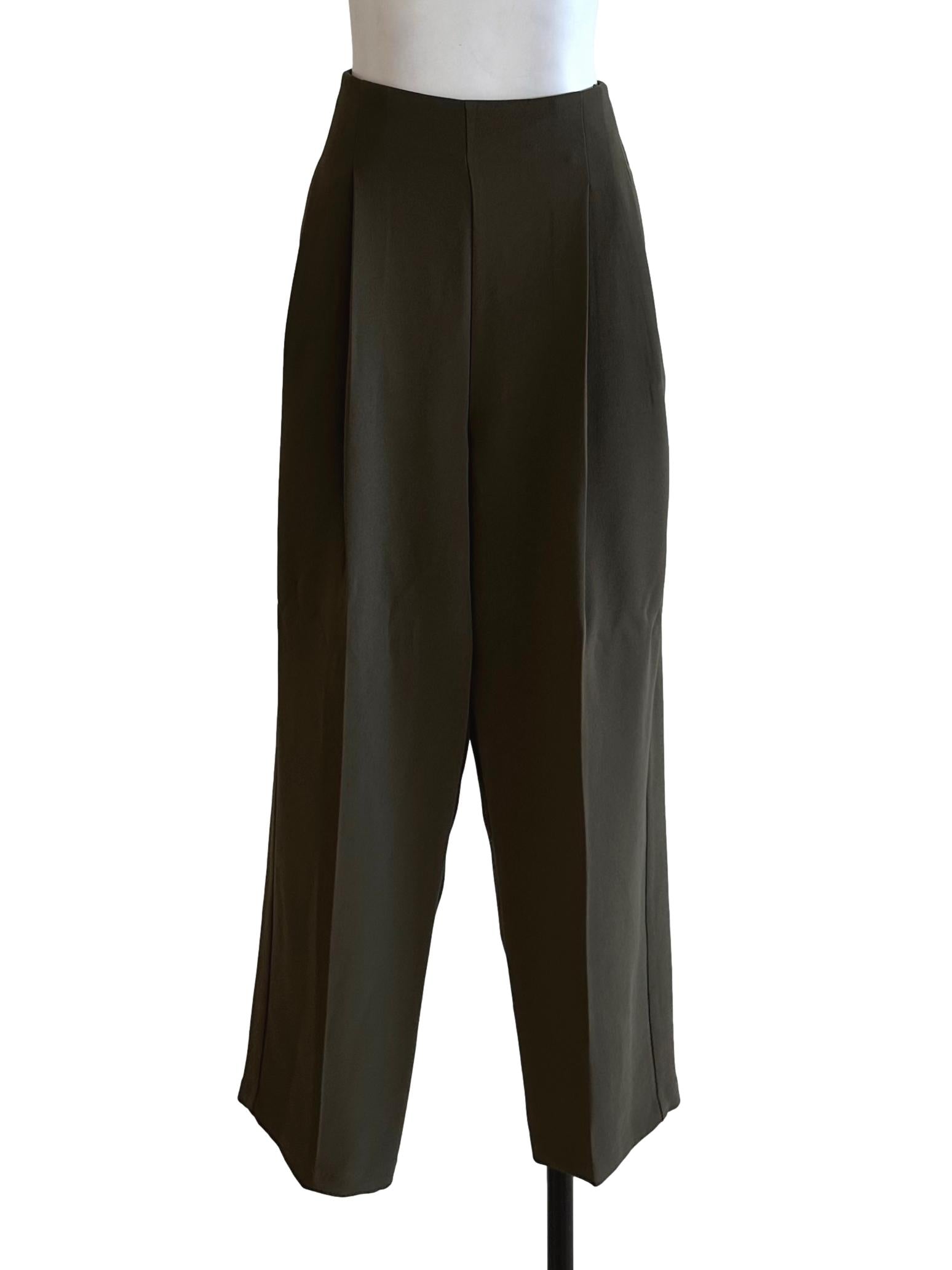 Moss Green Formal Straight Pants LB