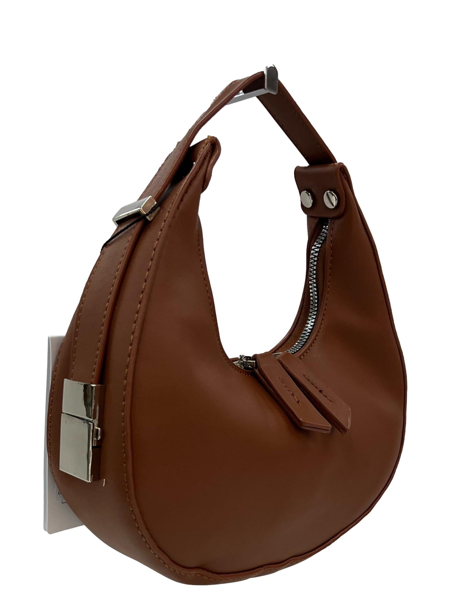 Crescent Shoulder Bag - Brown