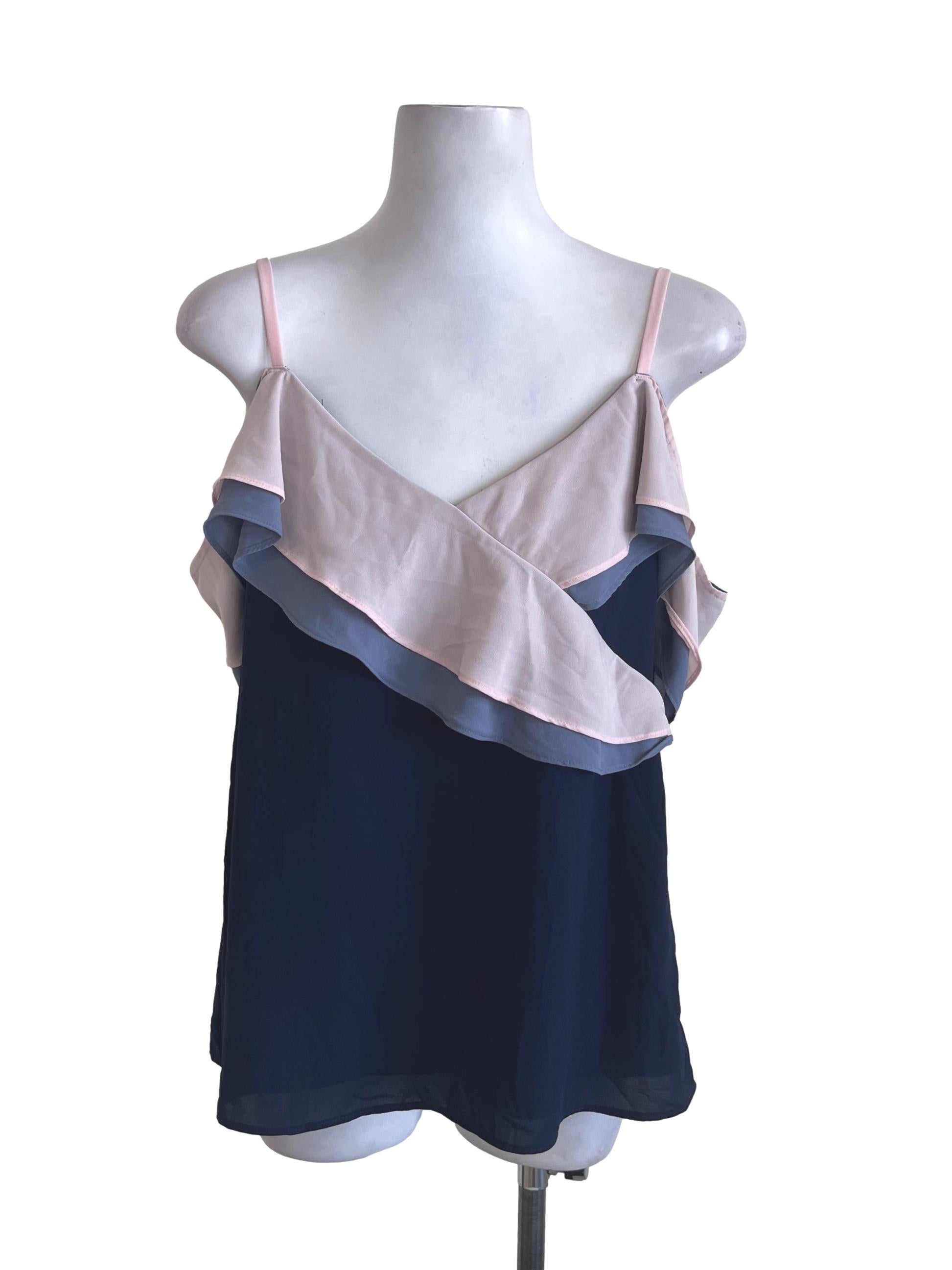 Black And Pink Sleeveless Top