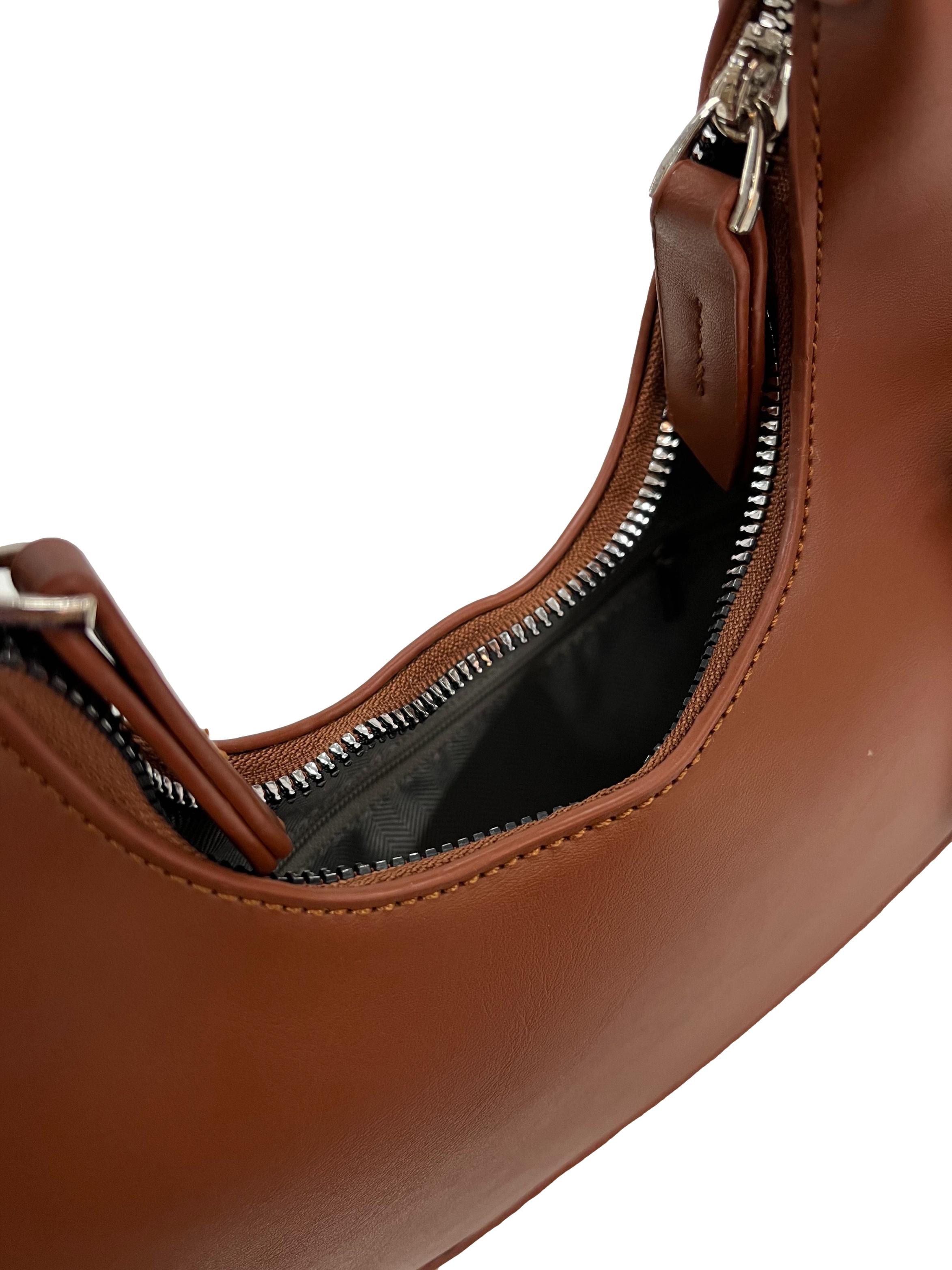 Crescent Shoulder Bag - Brown