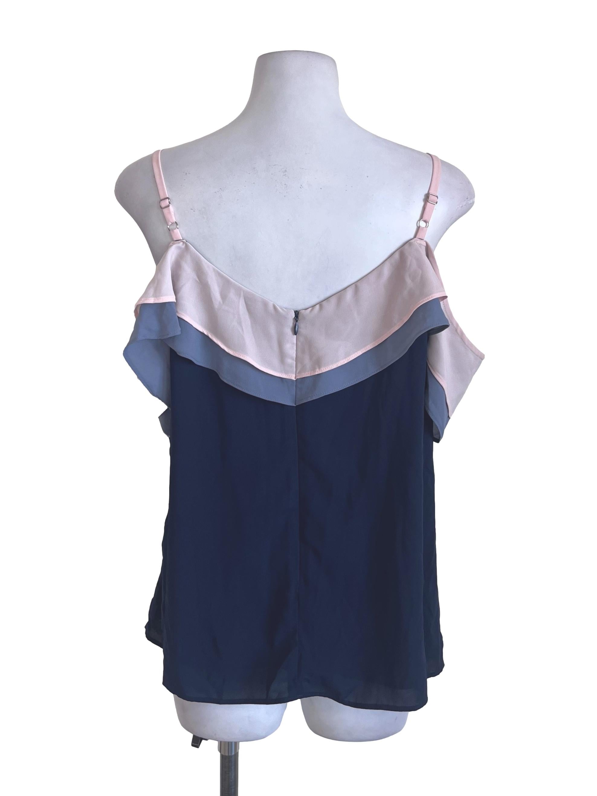 Black And Pink Sleeveless Top