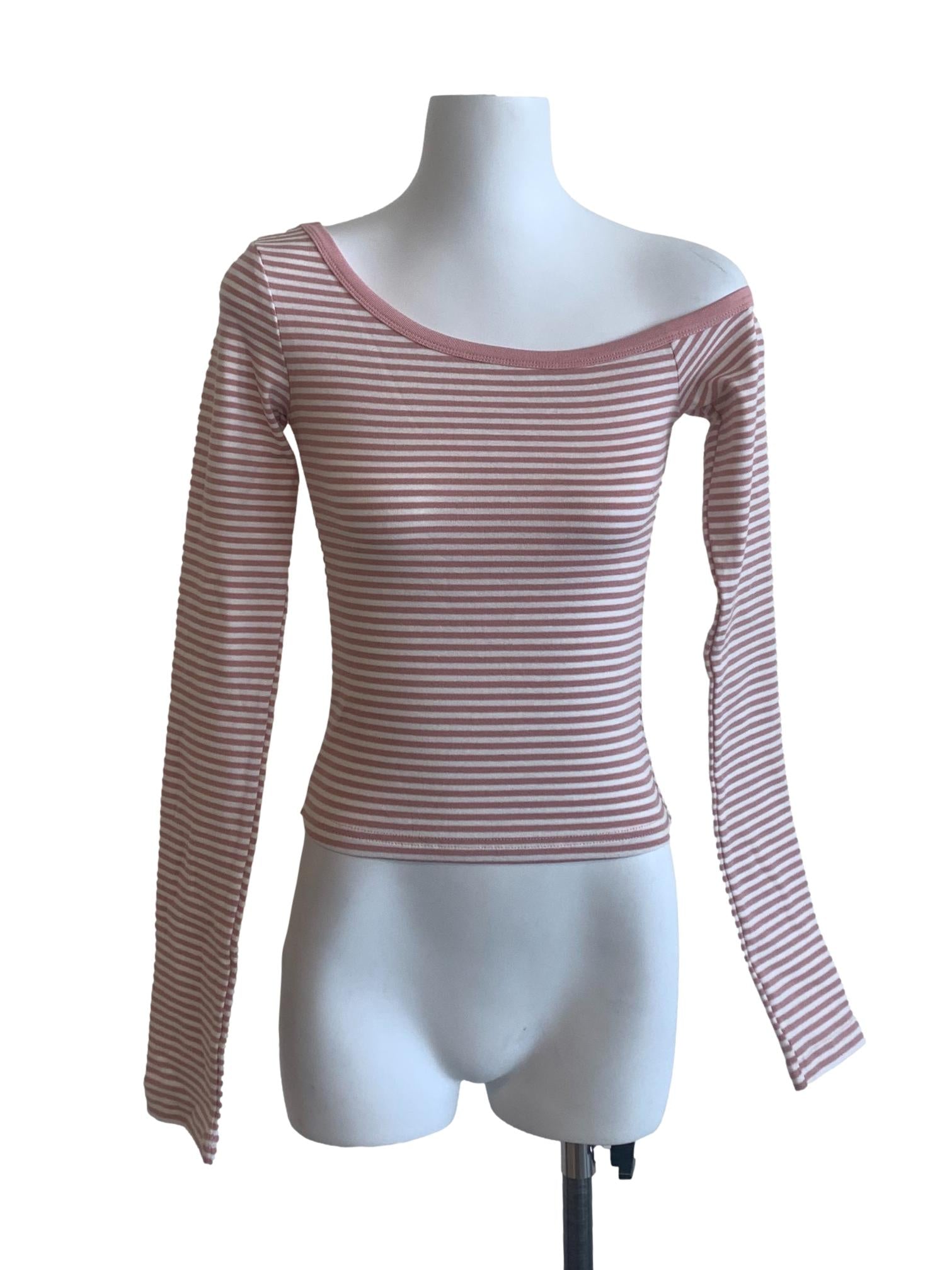 Pink Stripe Pattern Top