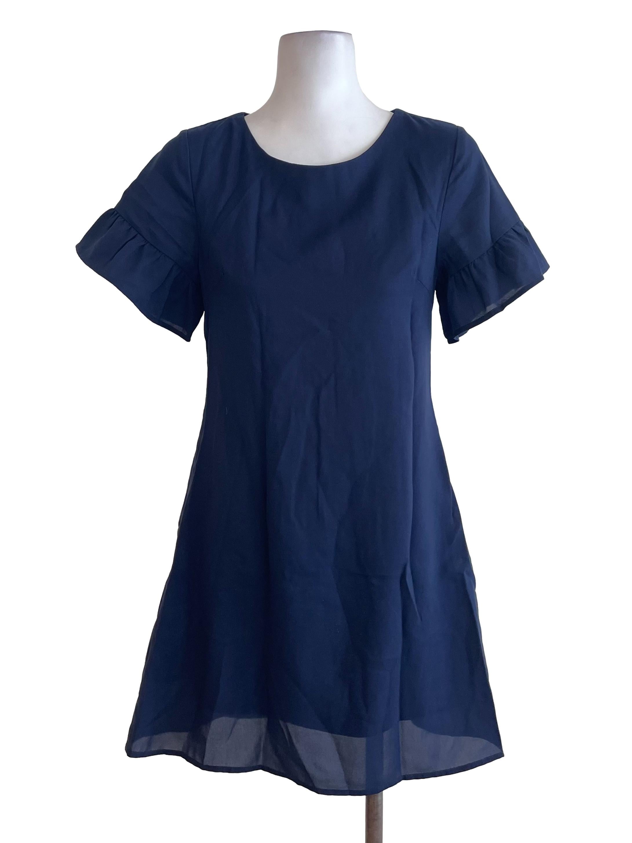Dark Blue A-Line Dress