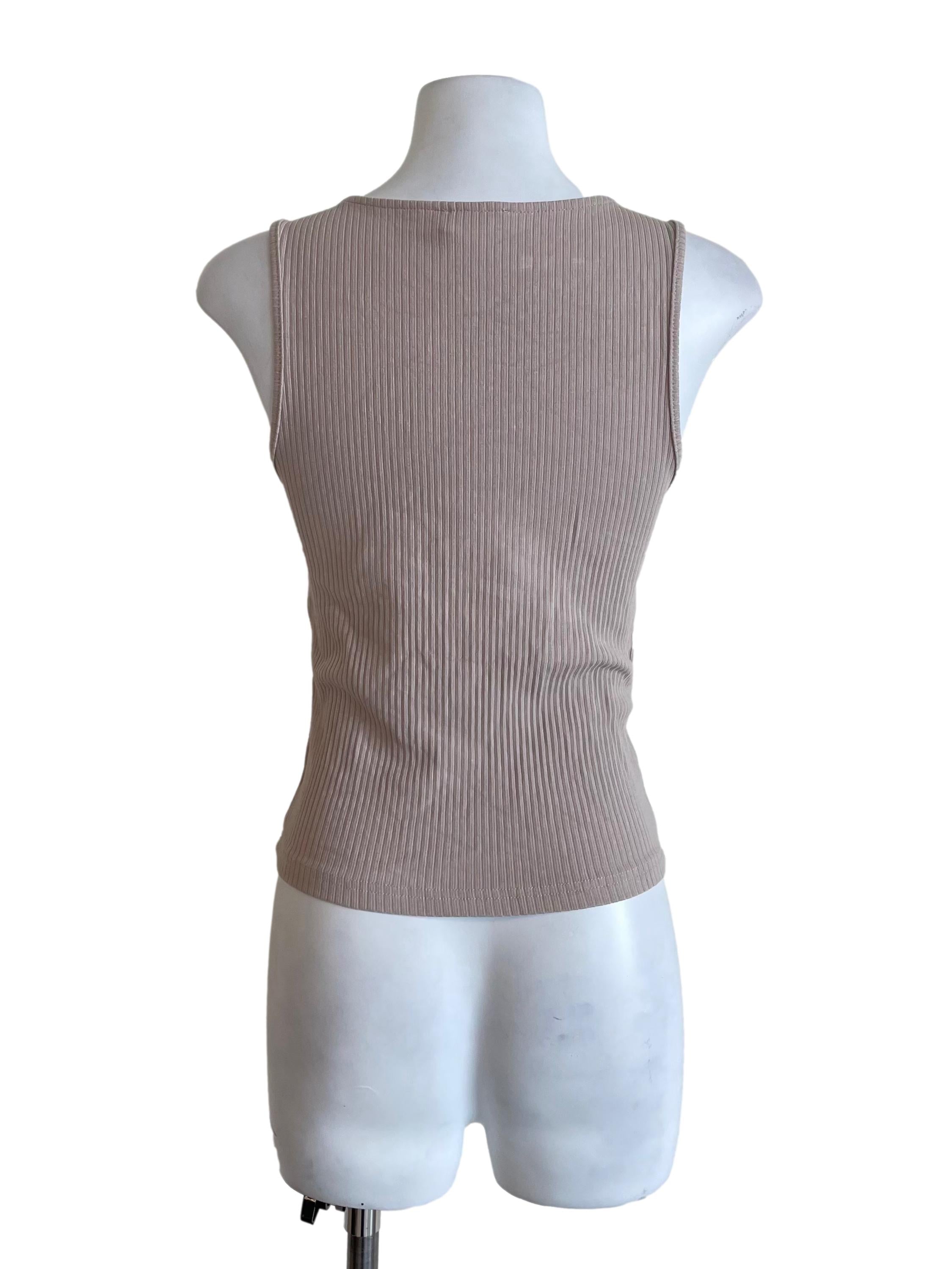 Bone Ribbed Tank Top