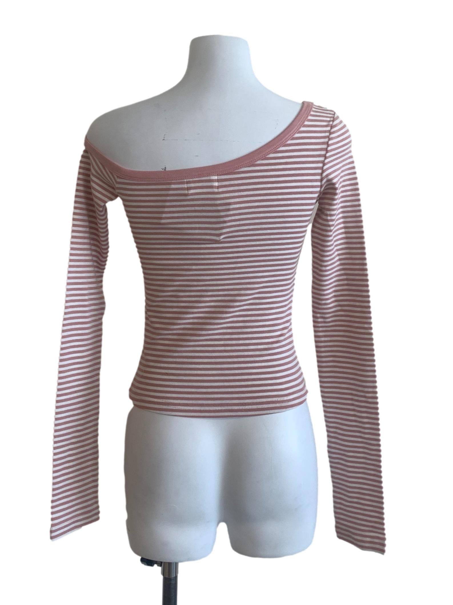 Pink Stripe Pattern Top
