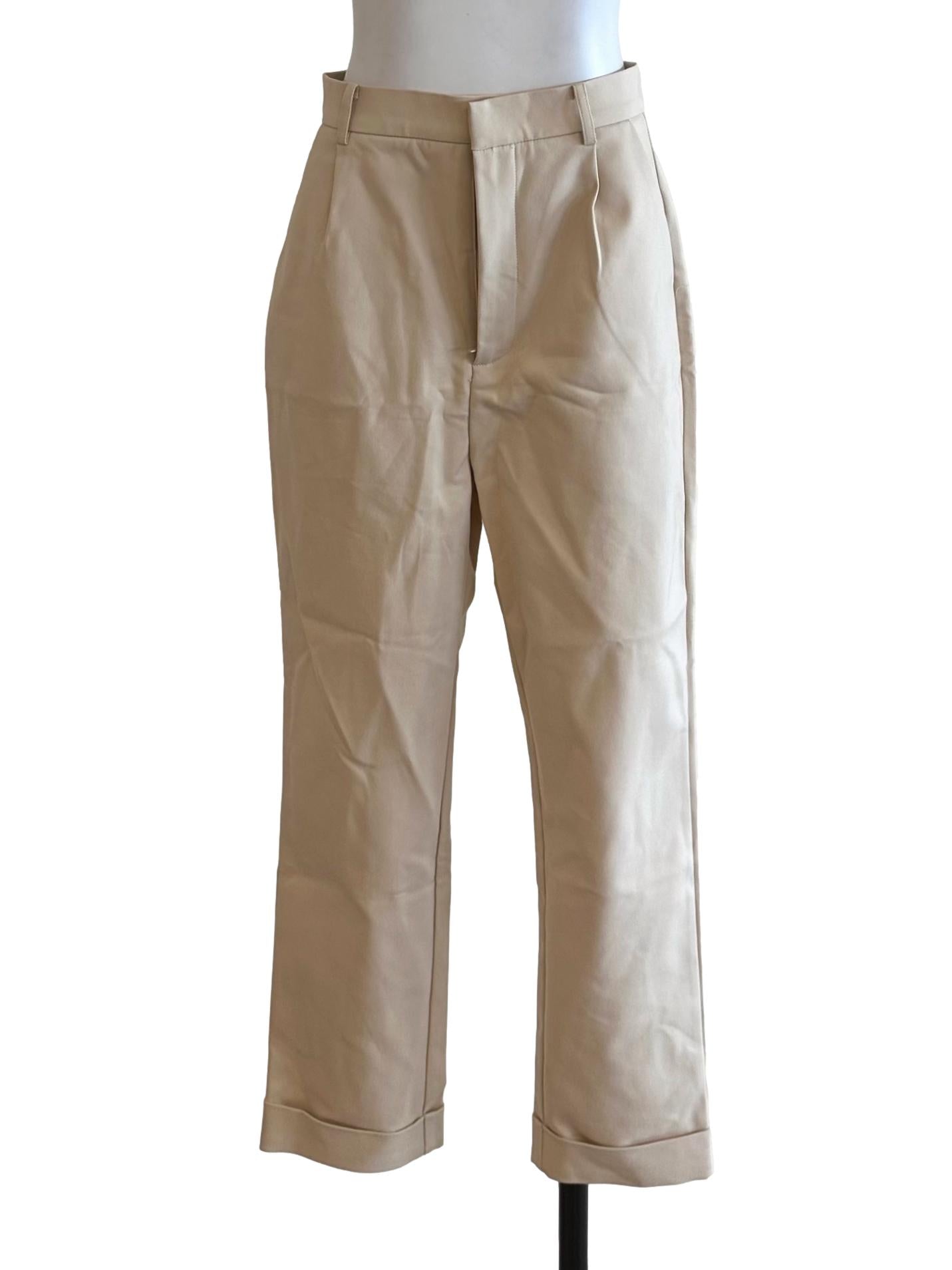 Parmesan Beige Straight Pants LB