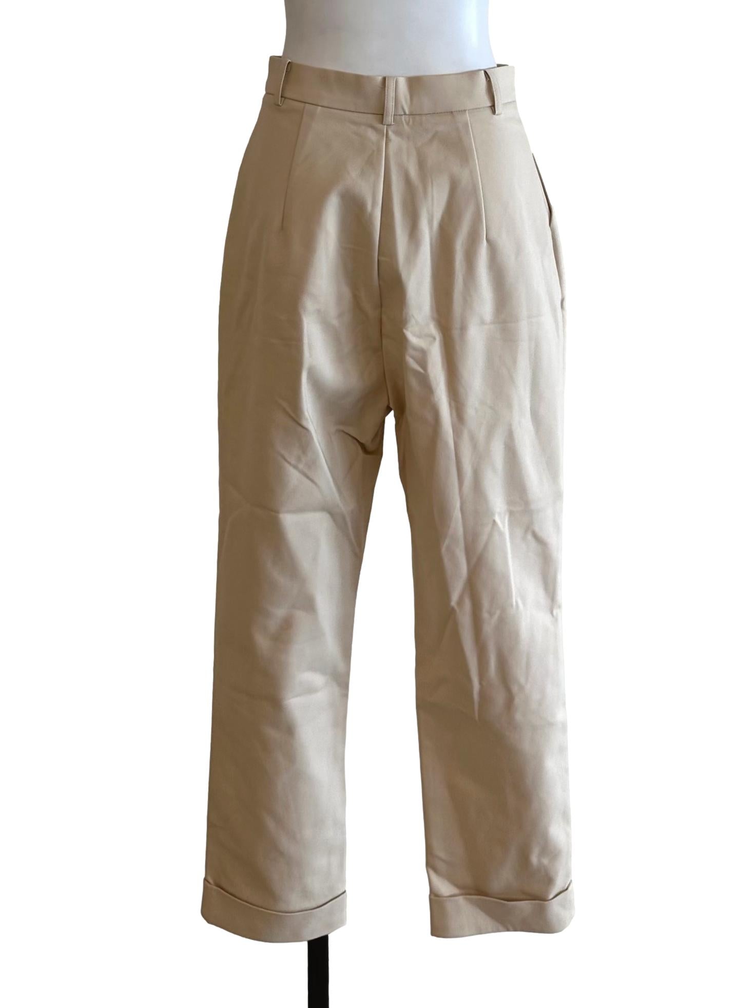 Parmesan Beige Straight Pants LB