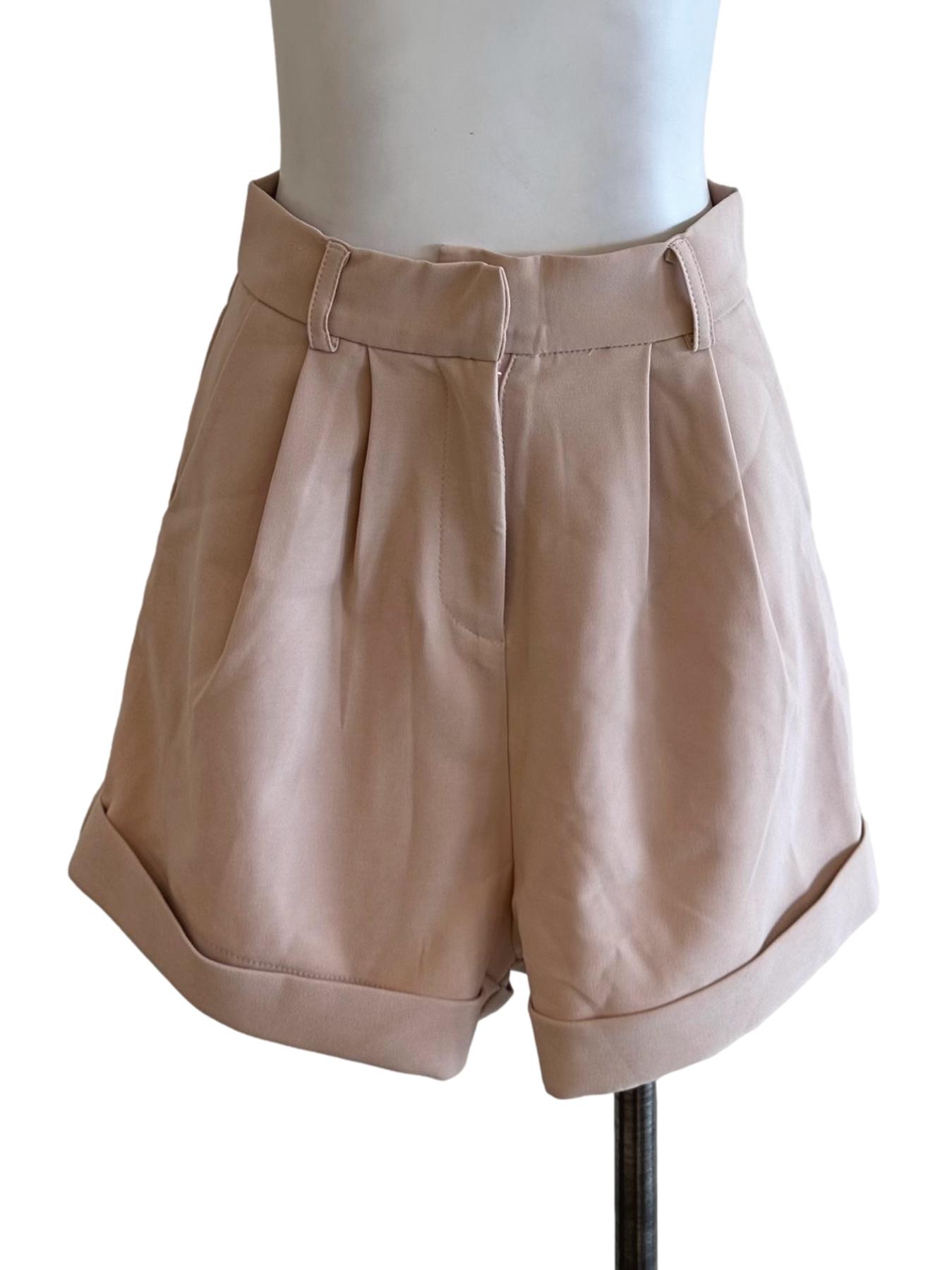 Sepia Beige Casual Shorts