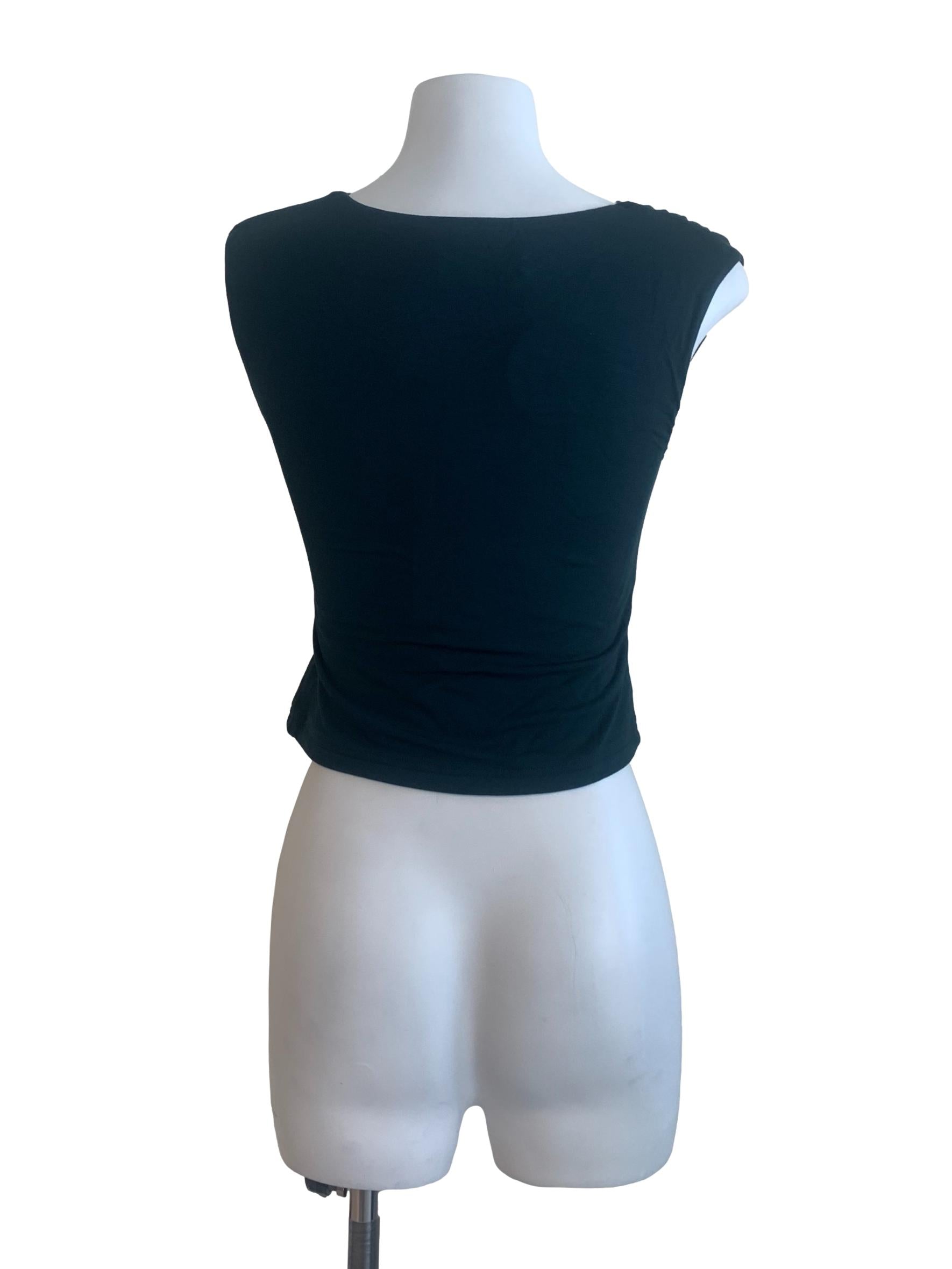 Basil Green Square Neck Top