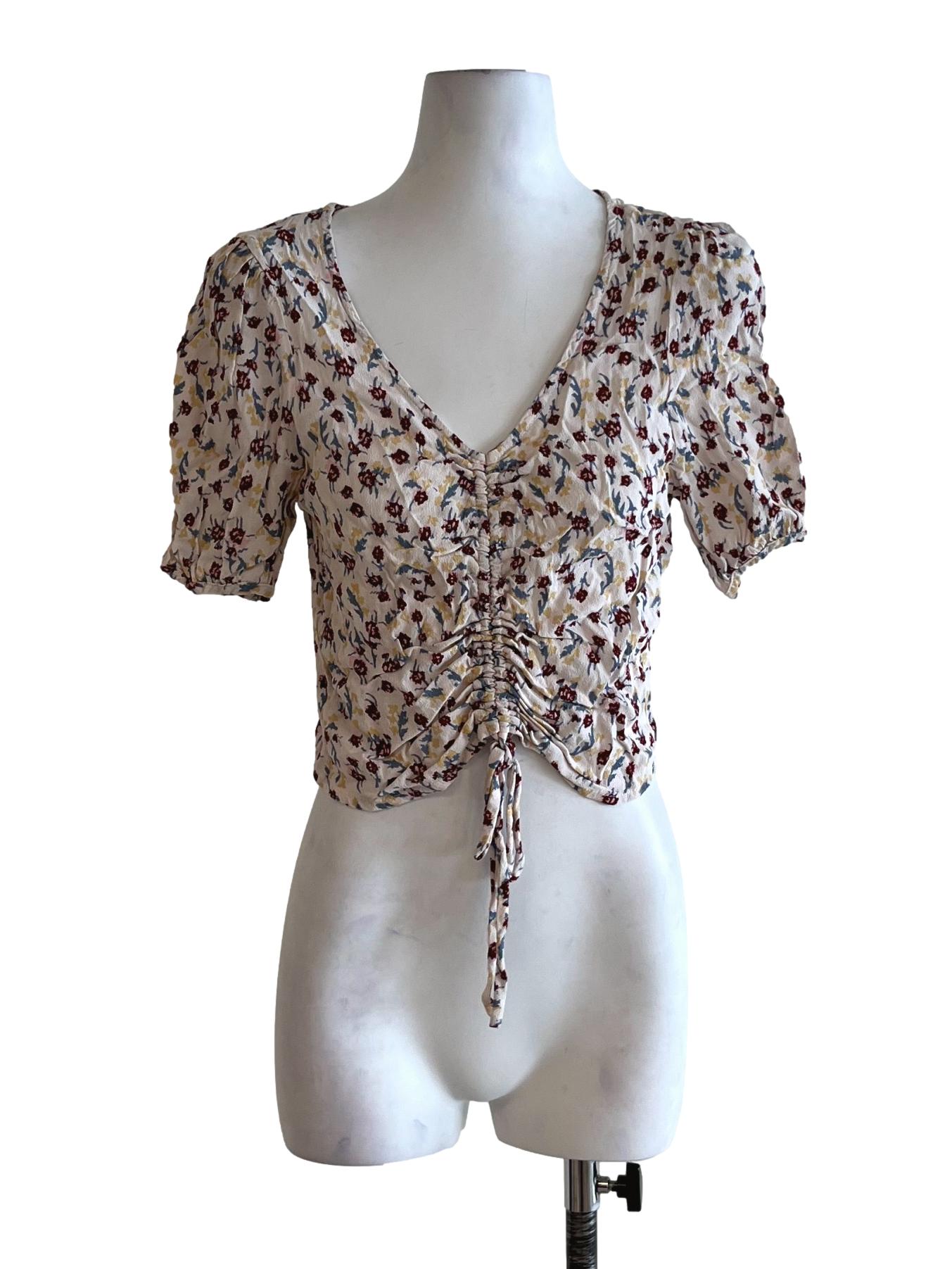 White Abstract Blouse TEM