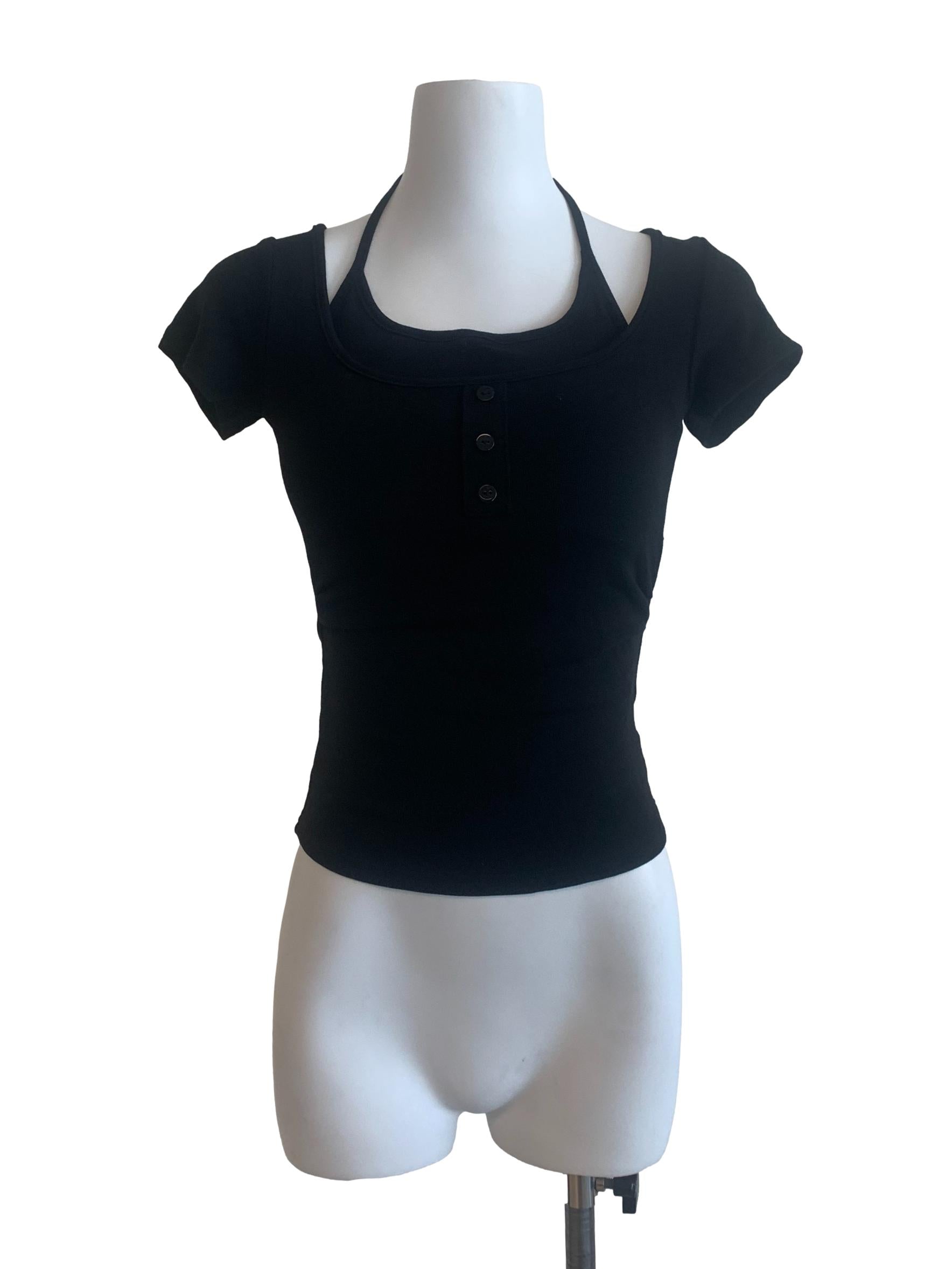 Black Halter Neck Top