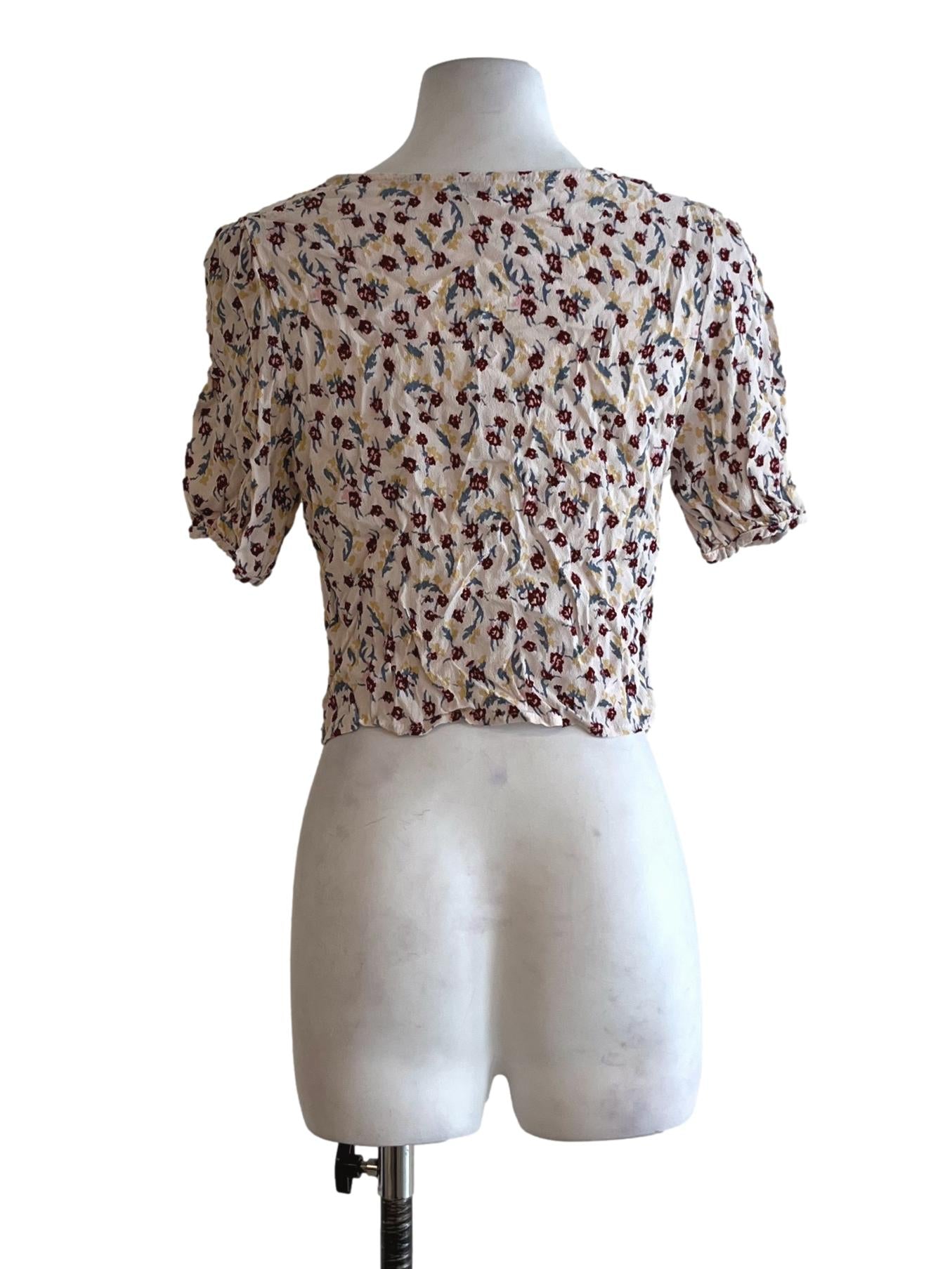 White Abstract Blouse TEM