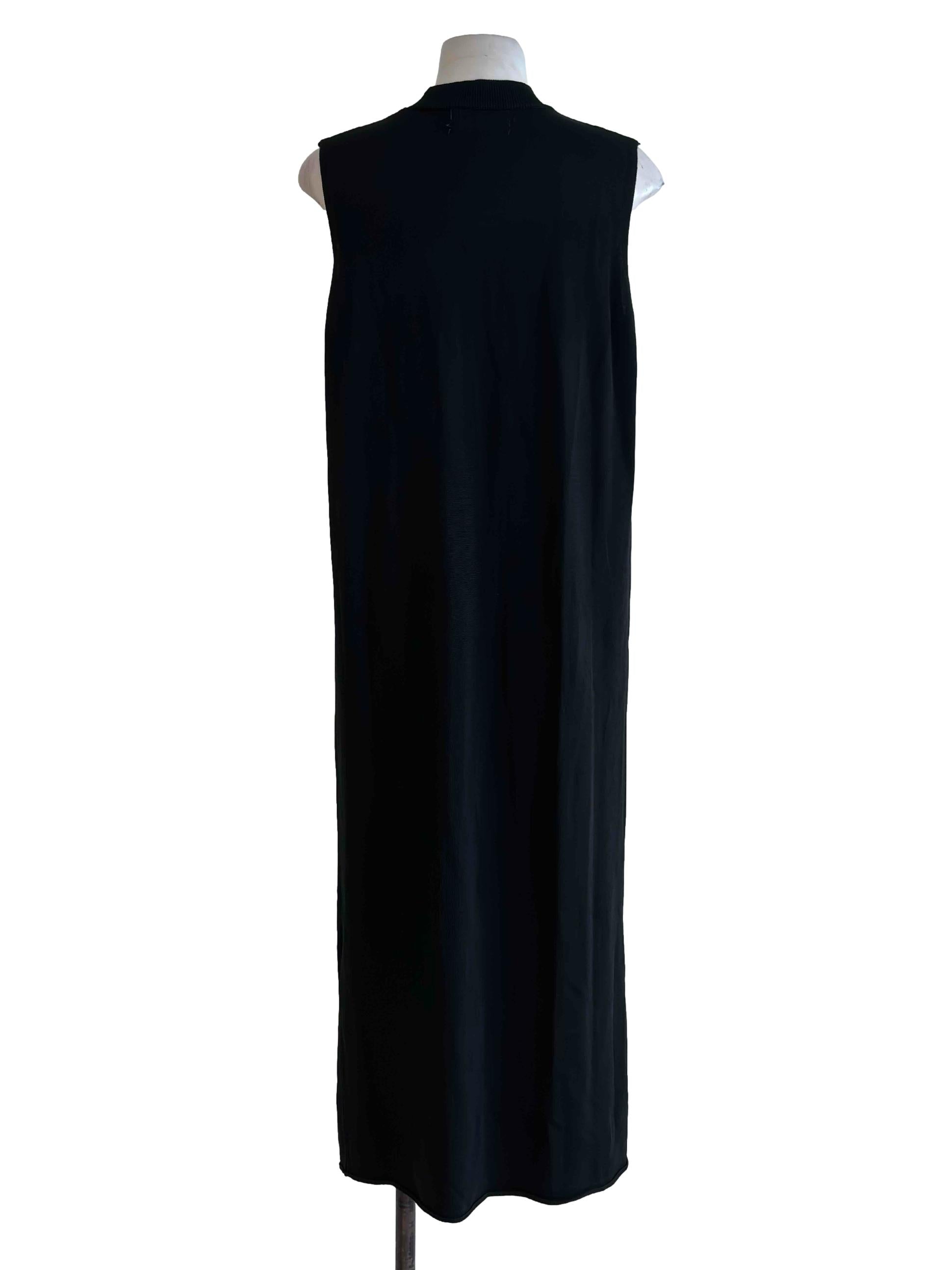 Jet Black Knit Shift Maxi Dress