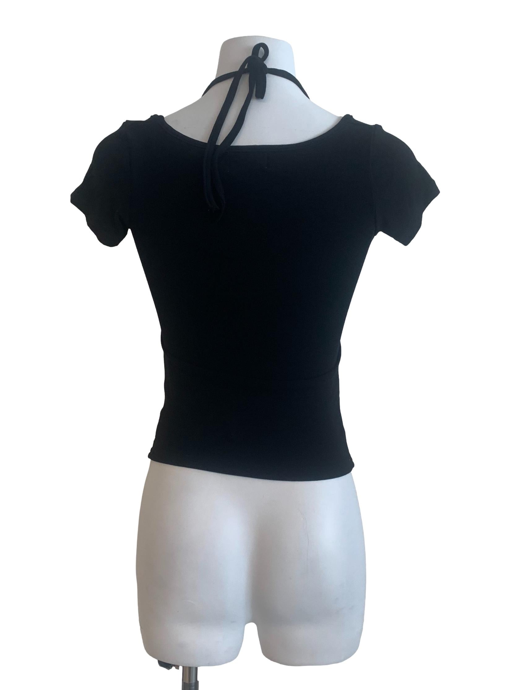 Black Halter Neck Top