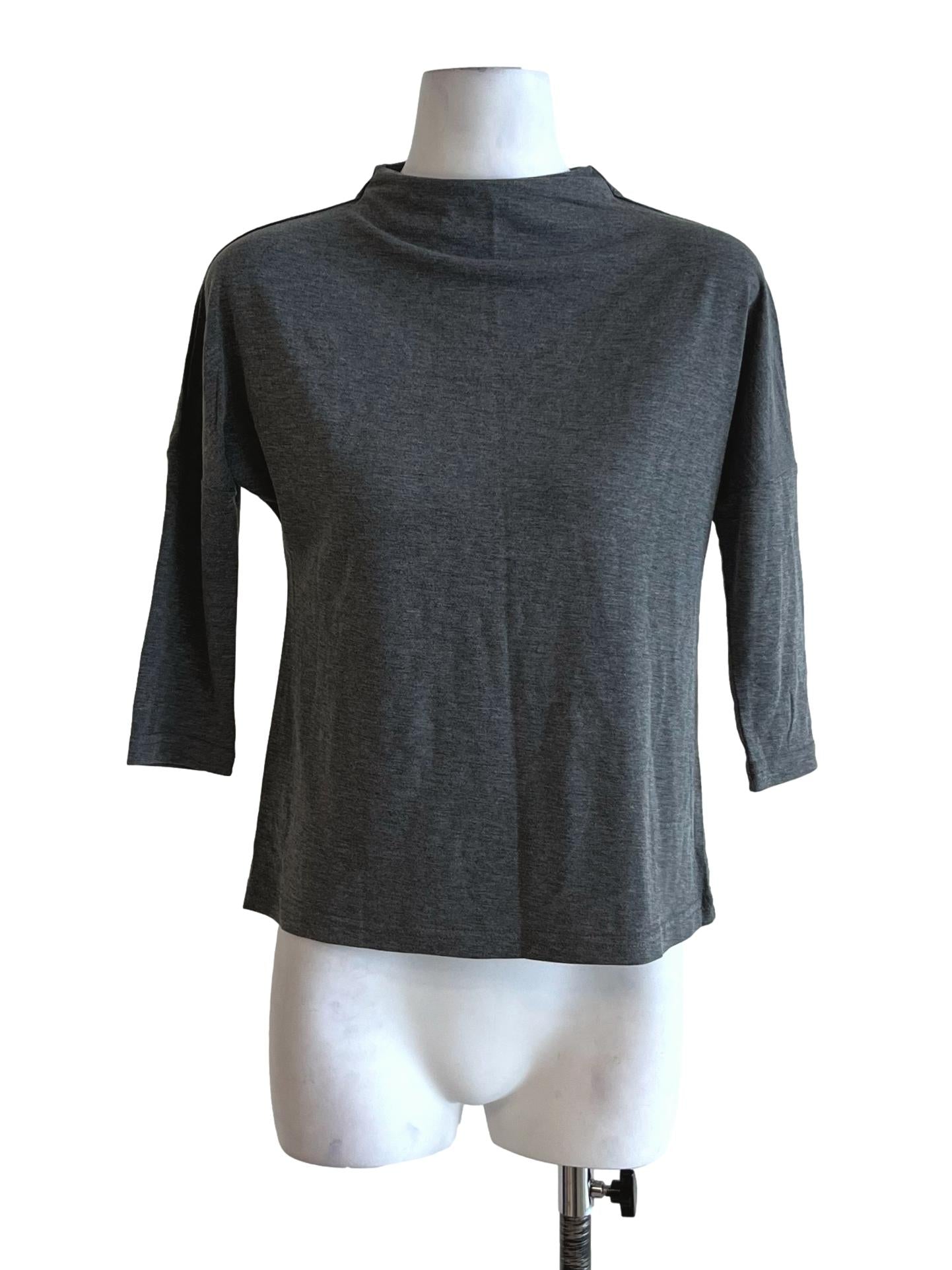 Grey Turtleneck Blouse LB