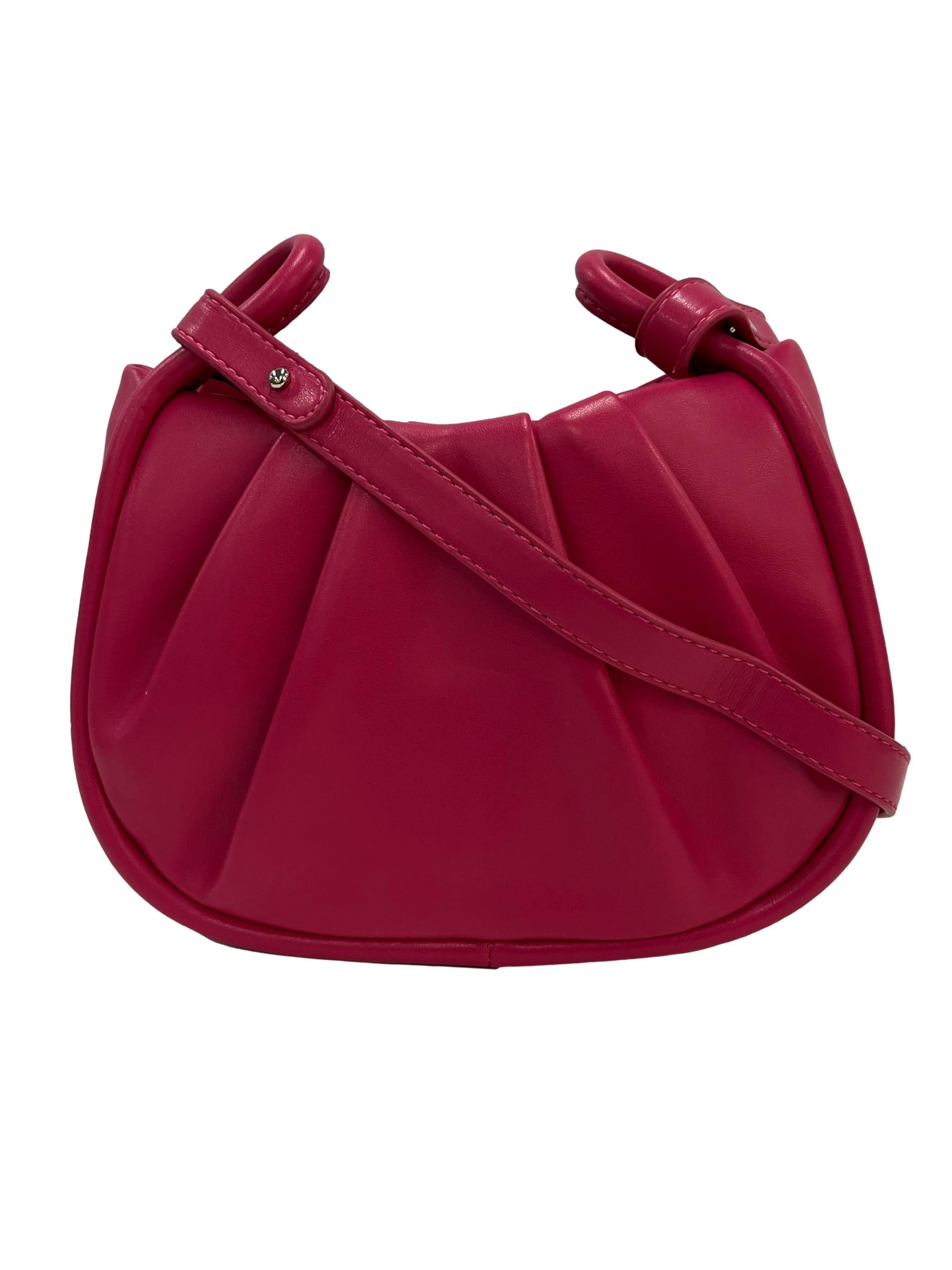 Pleated Detail Crossbody Bag - Pink