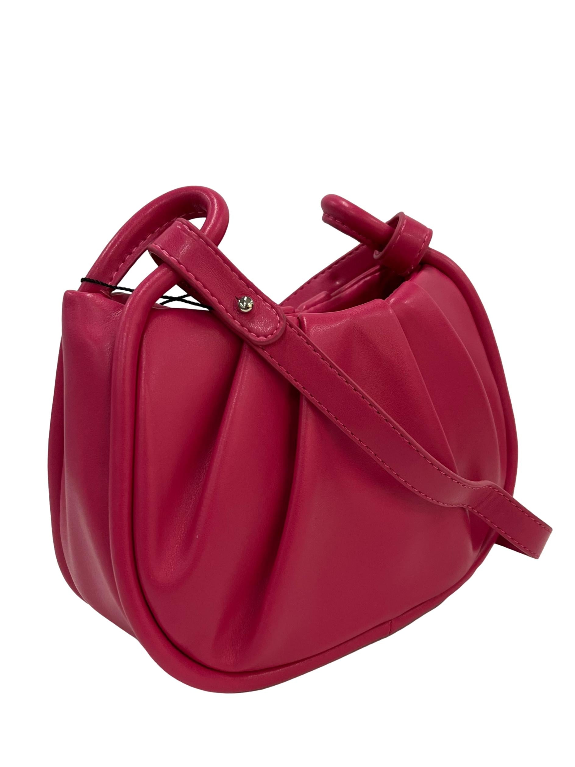 Pleated Detail Crossbody Bag - Pink