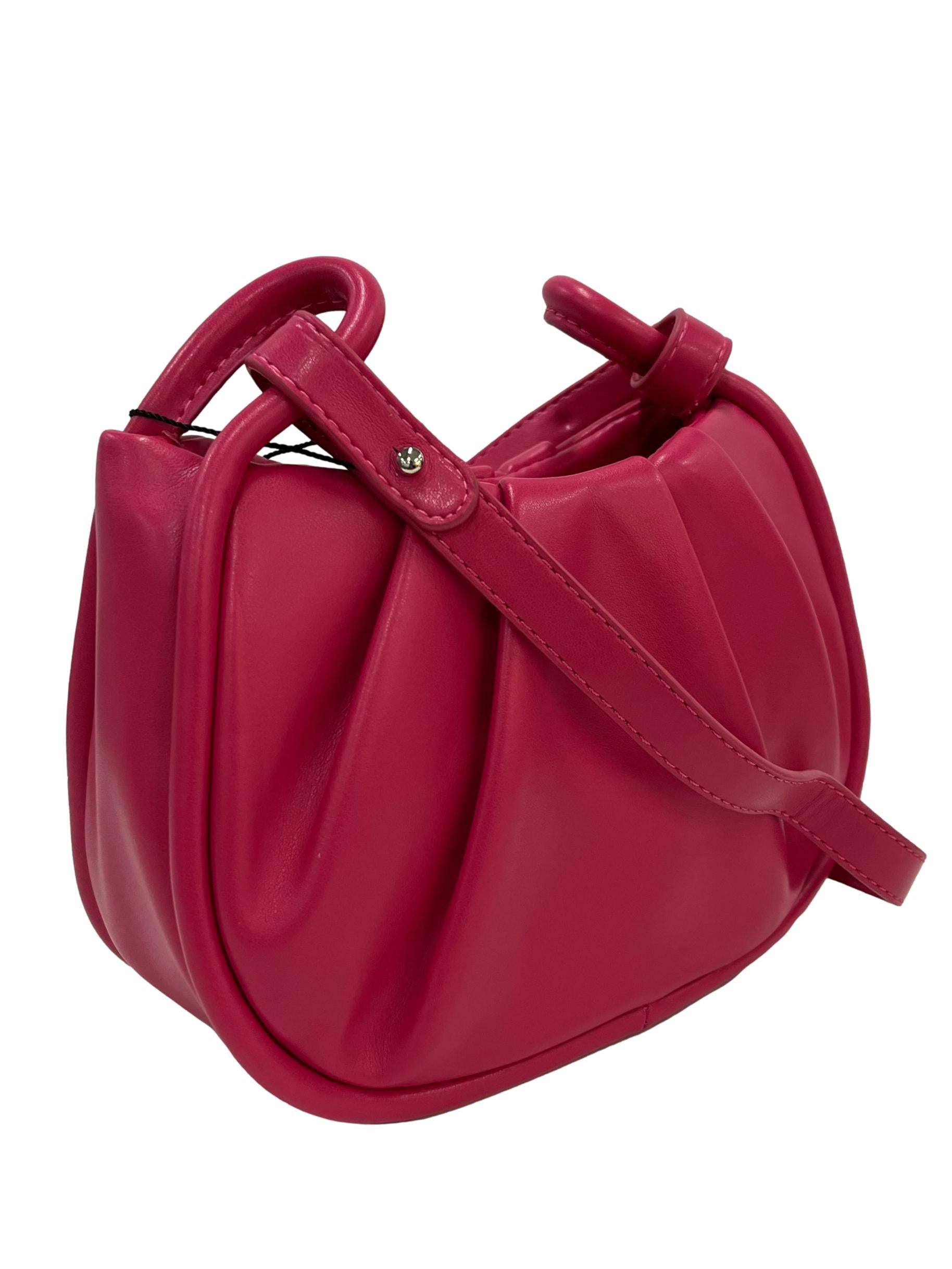 Pleated Detail Crossbody Bag - Pink