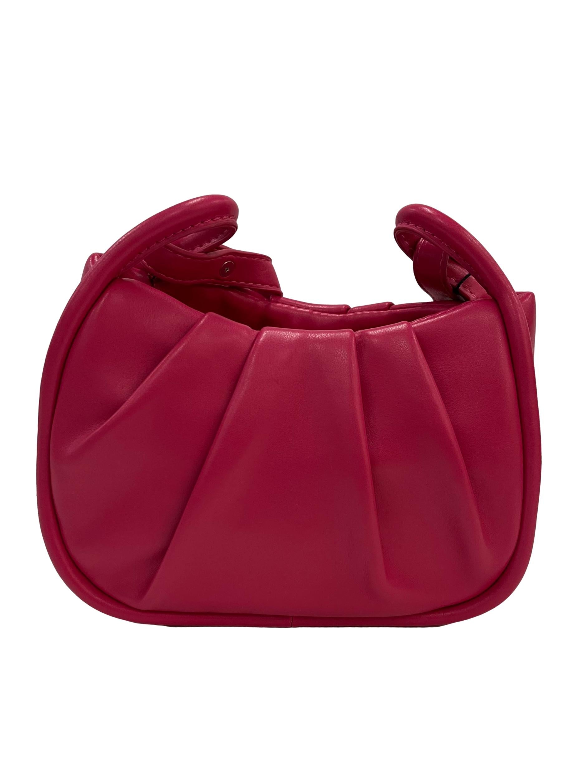 Pleated Detail Crossbody Bag - Pink