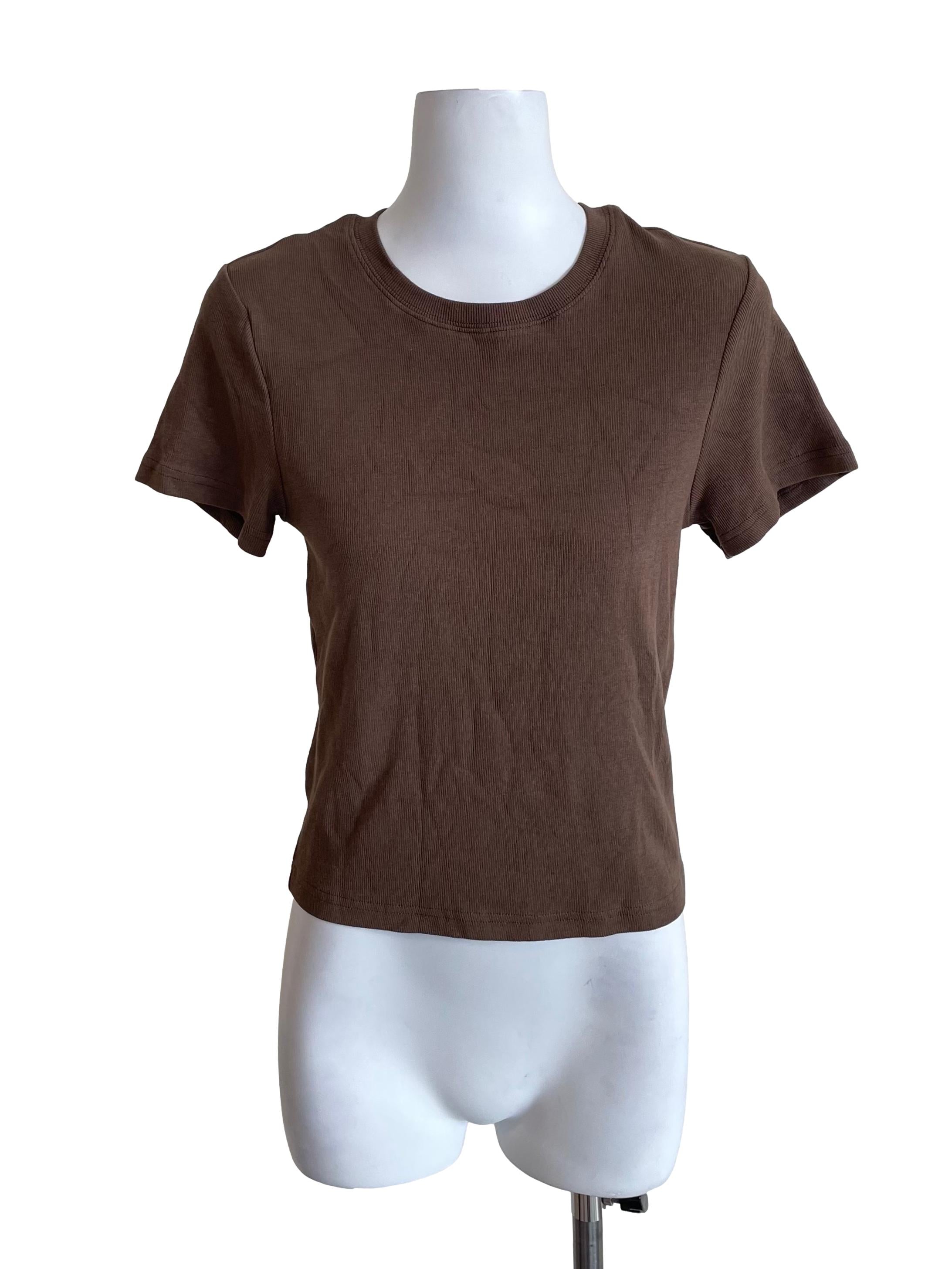 Mocha Brown Skinny Knit Top
