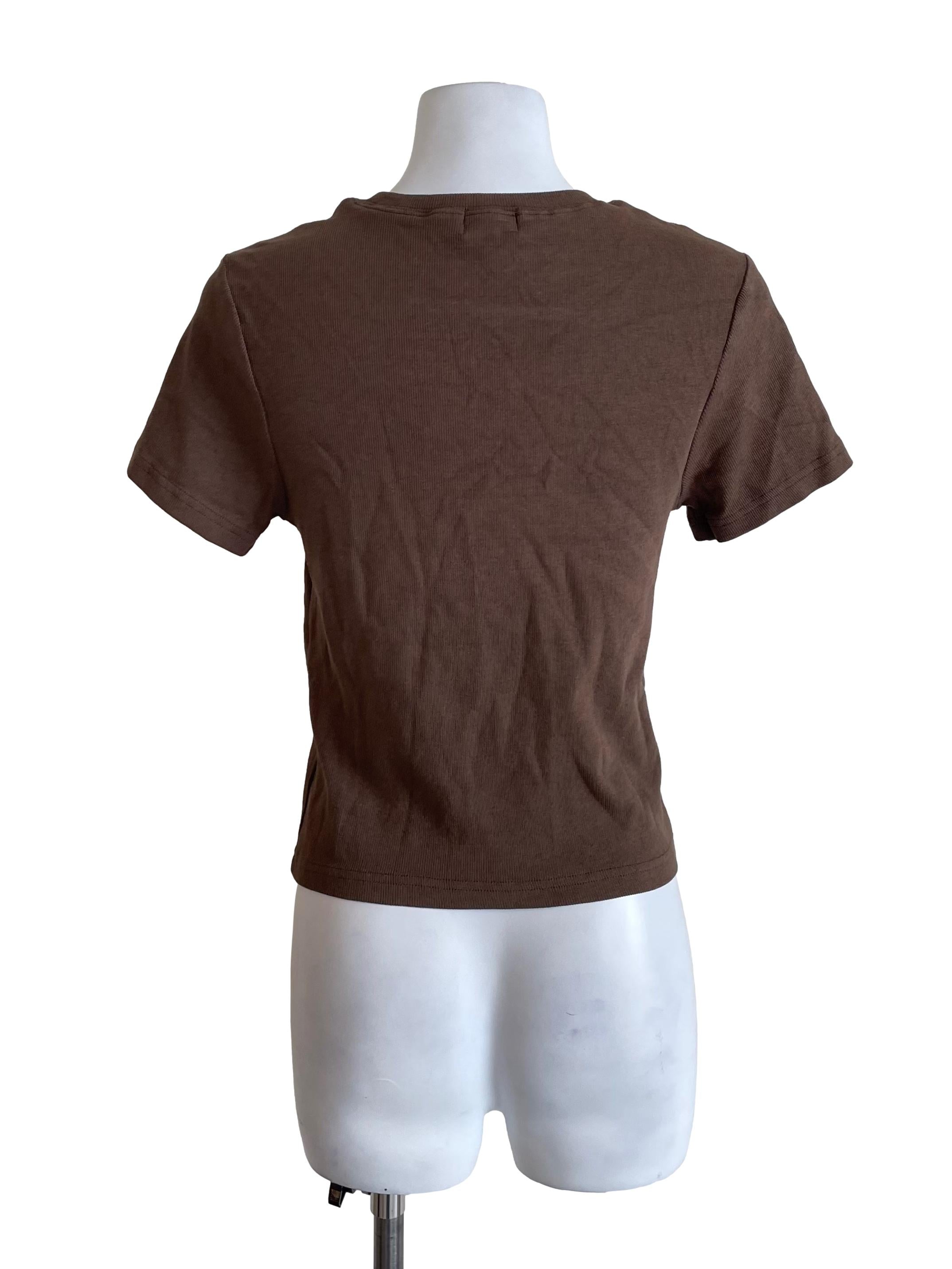 Mocha Brown Skinny Knit Top