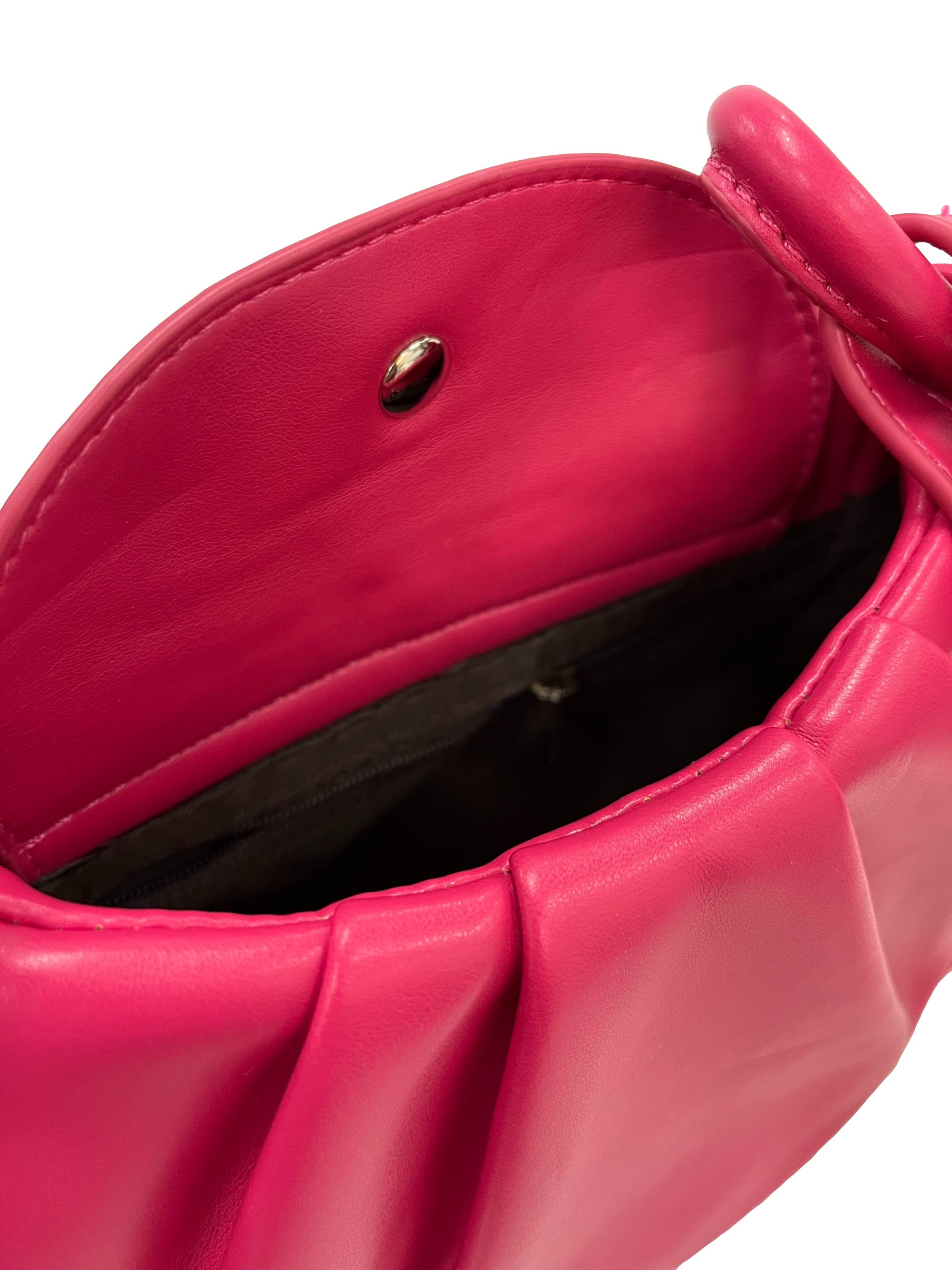 Pleated Detail Crossbody Bag - Pink