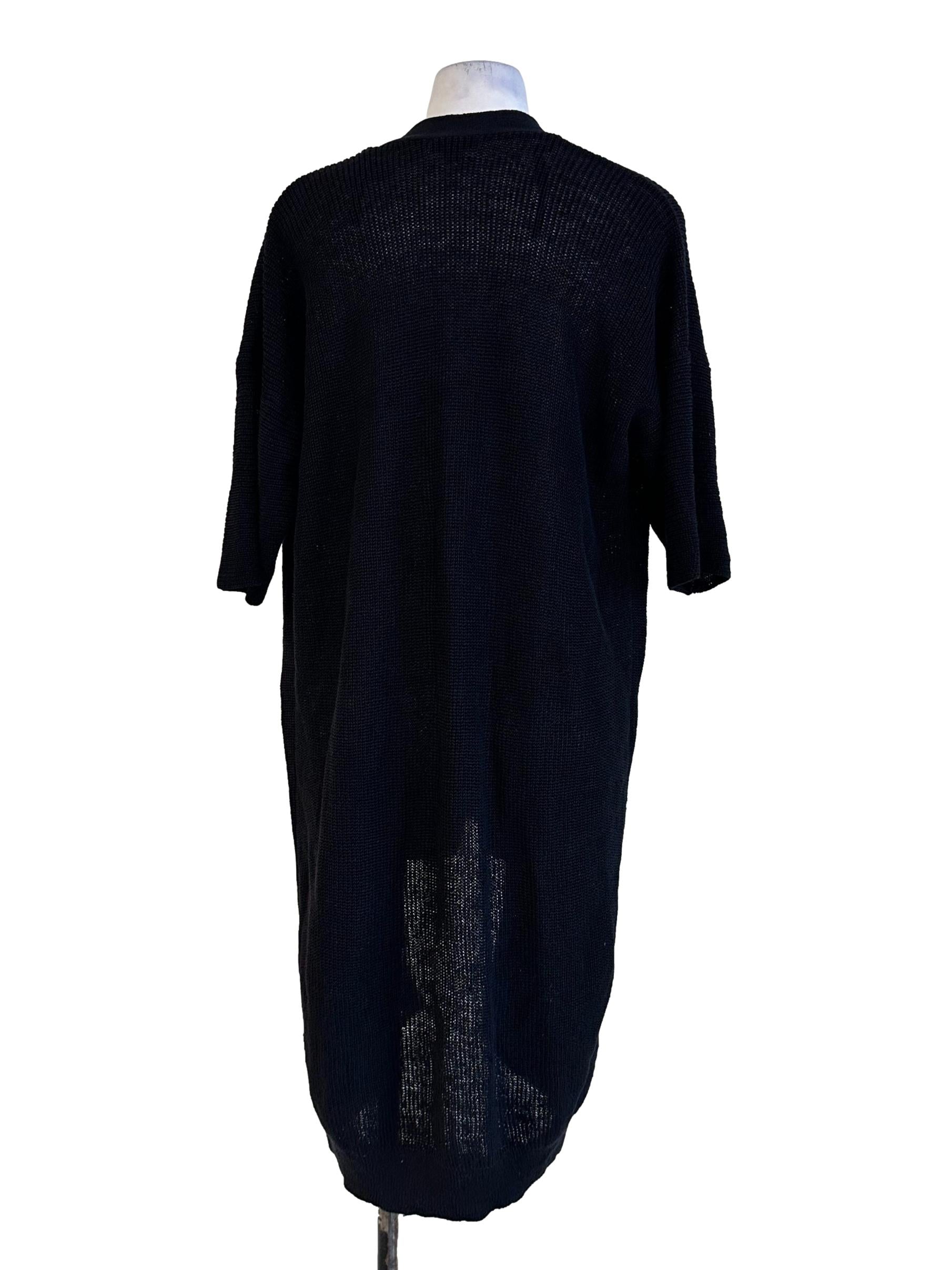 Black Long Knit Cardigan