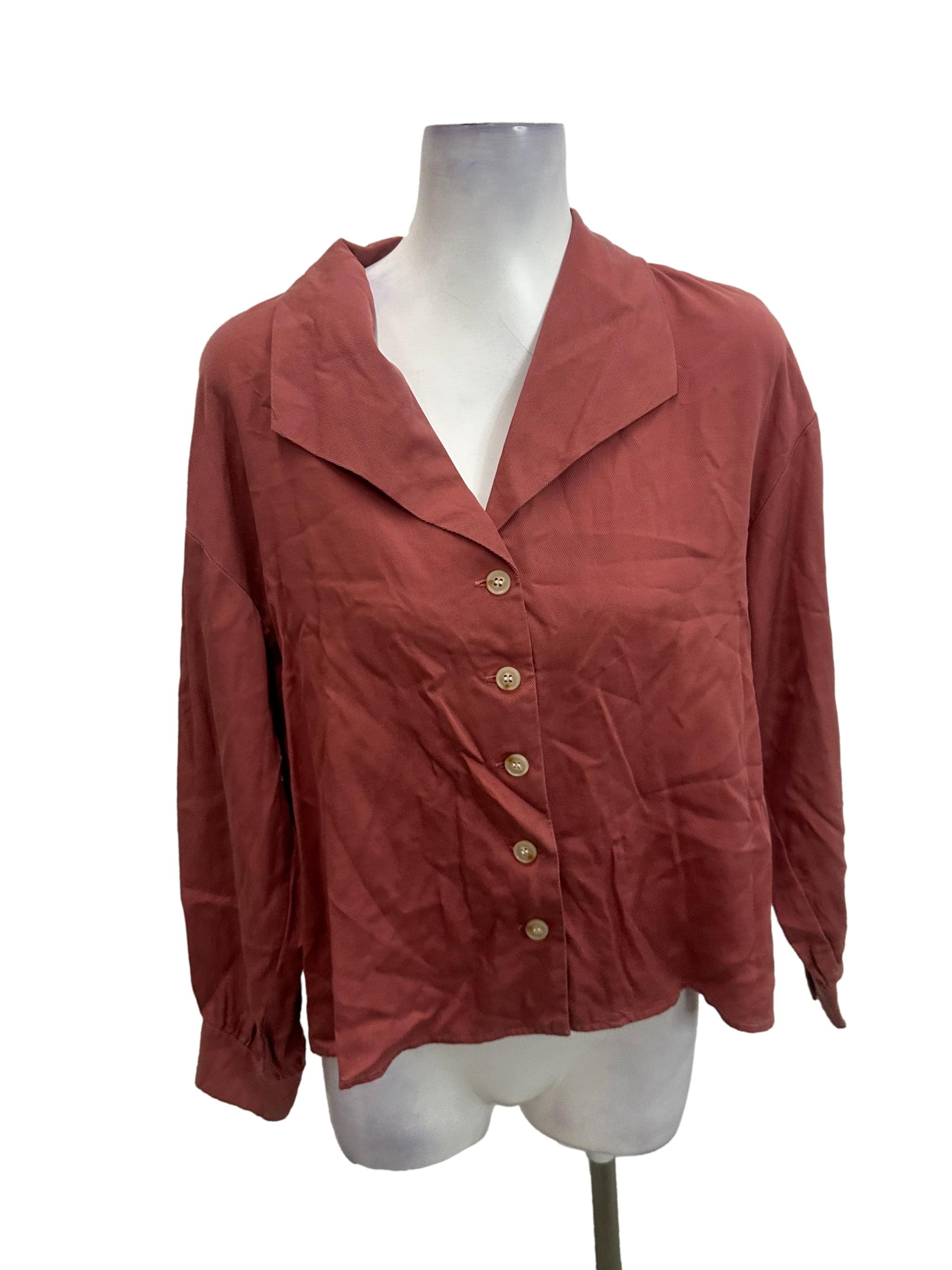 Red Button Blouse