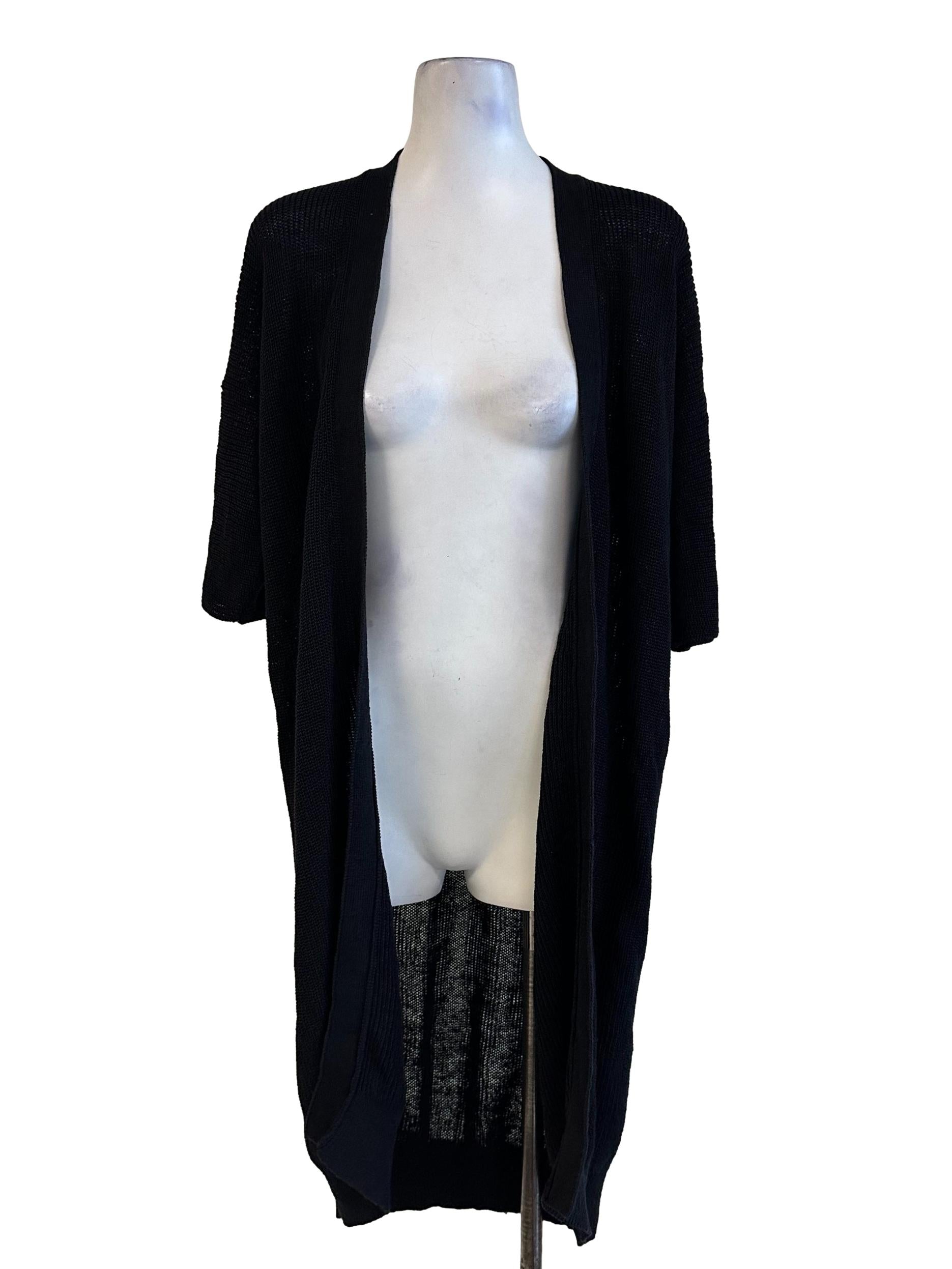 Black Long Knit Cardigan