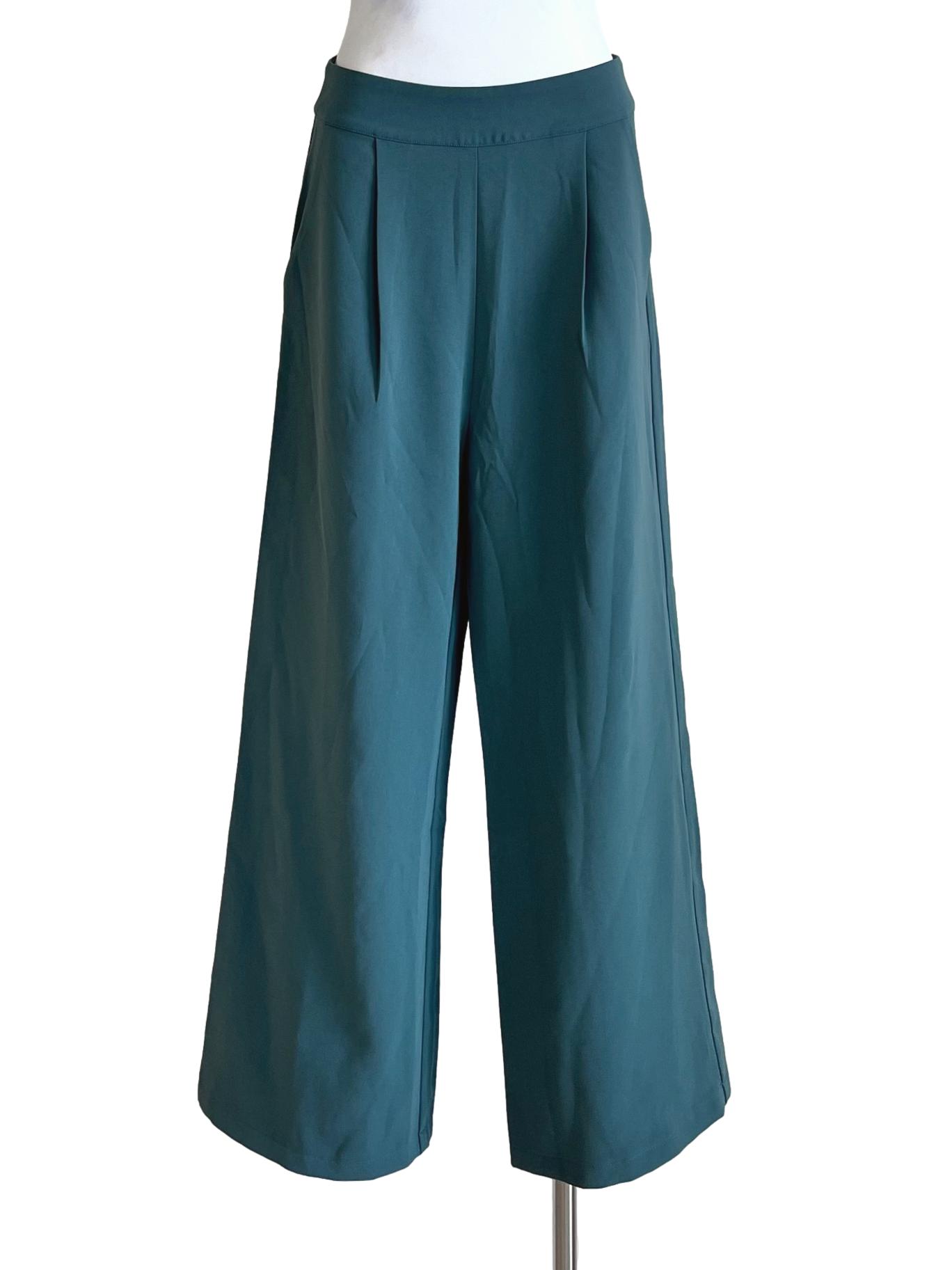 Green Plains Non Elastic Waist Pants
