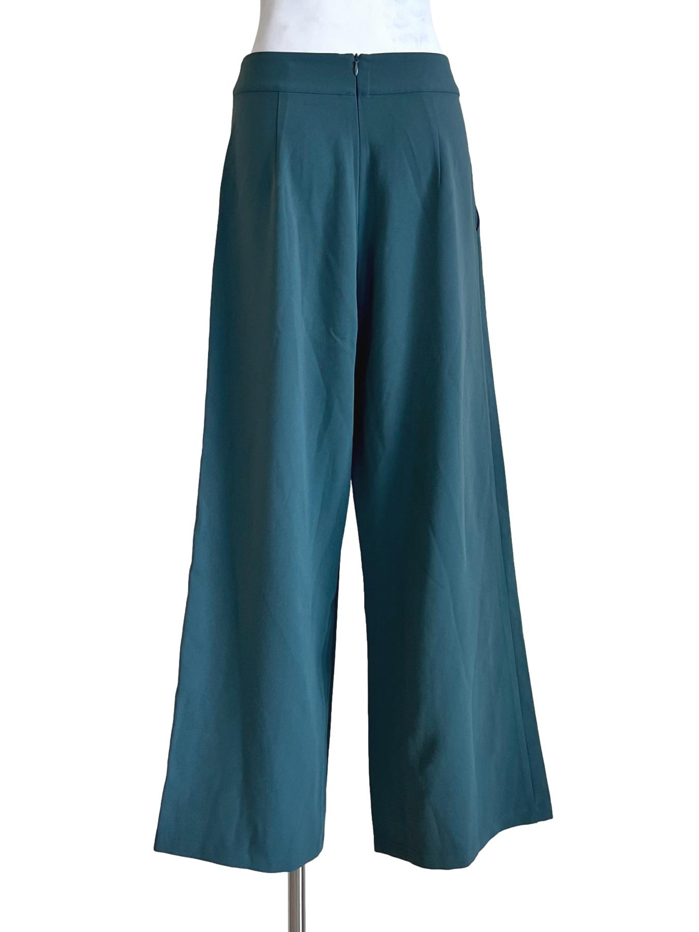 Green Plains Non Elastic Waist Pants