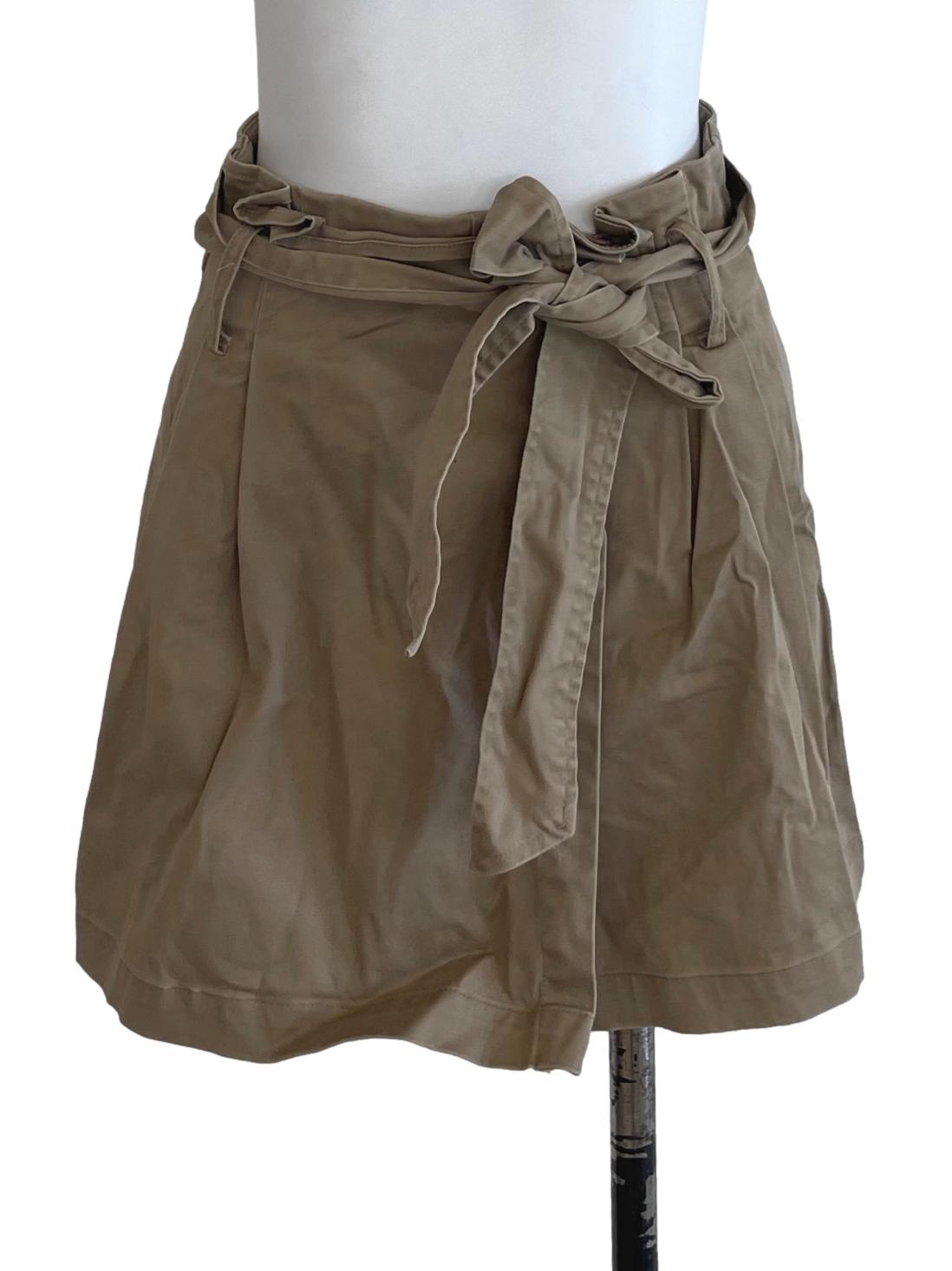 Love Bonito Brown Pleated Plain Skort | REFASH