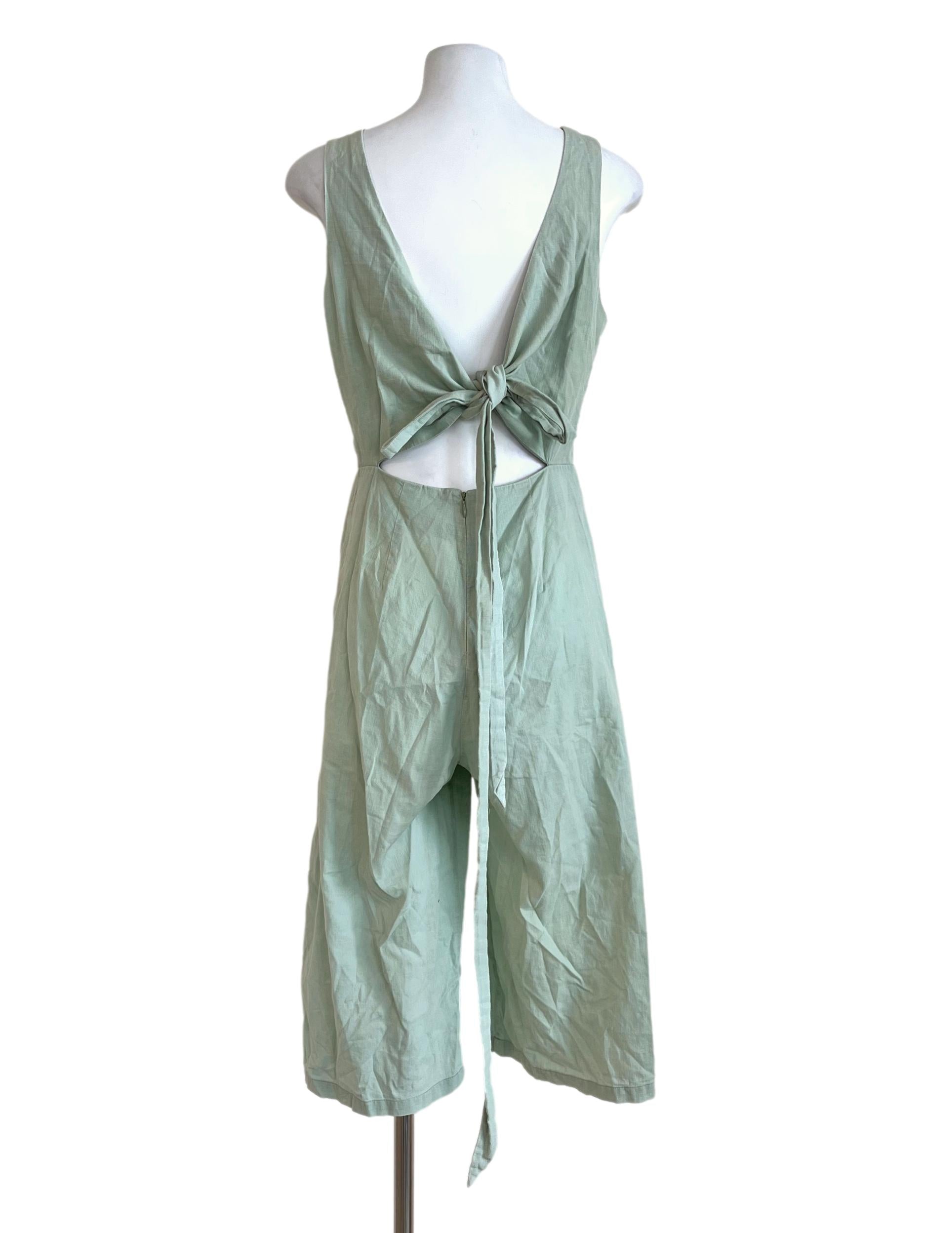 Light Green Sleeveless Jumpsuit LB