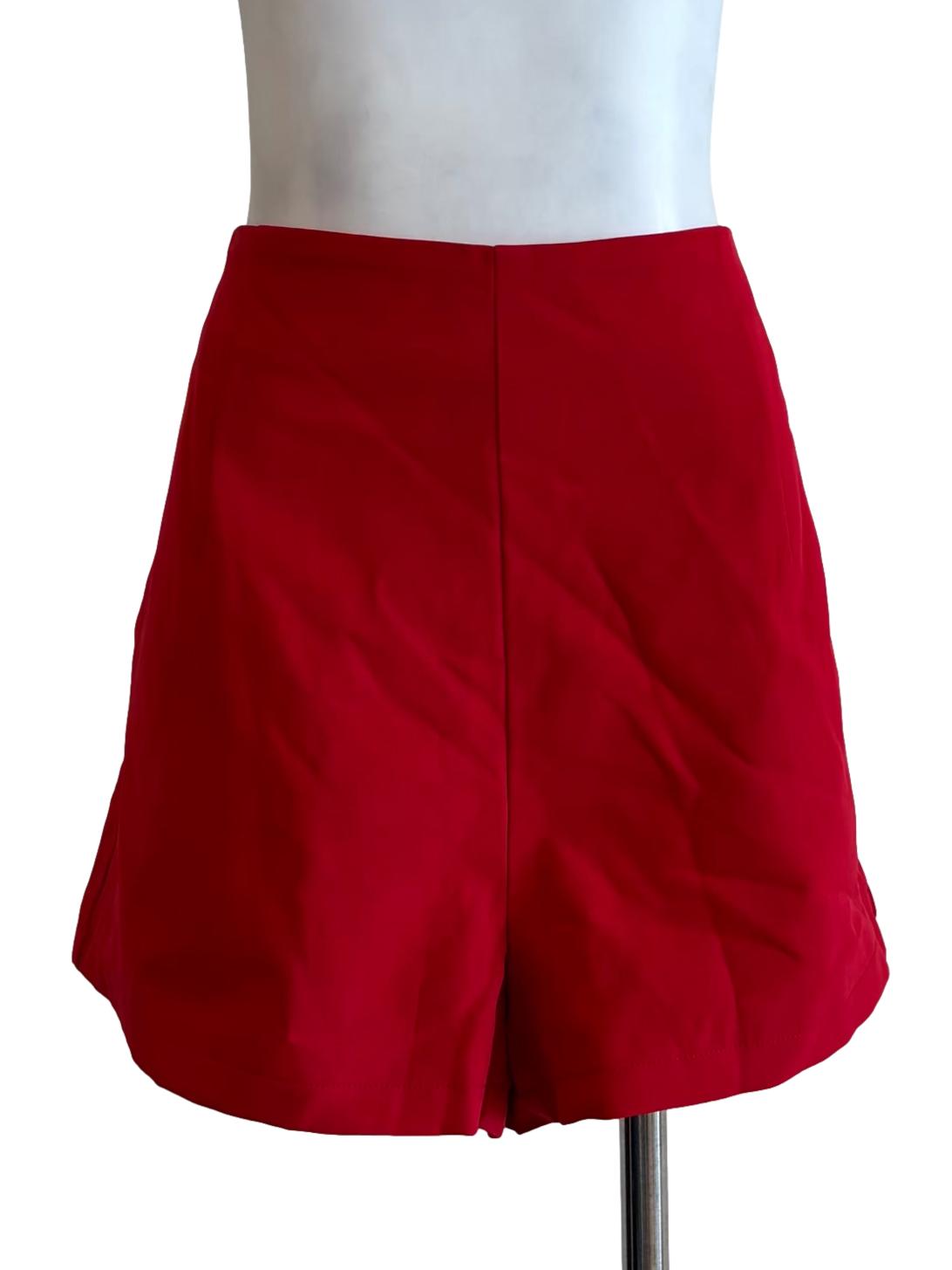 Lava Red Plain Shorts