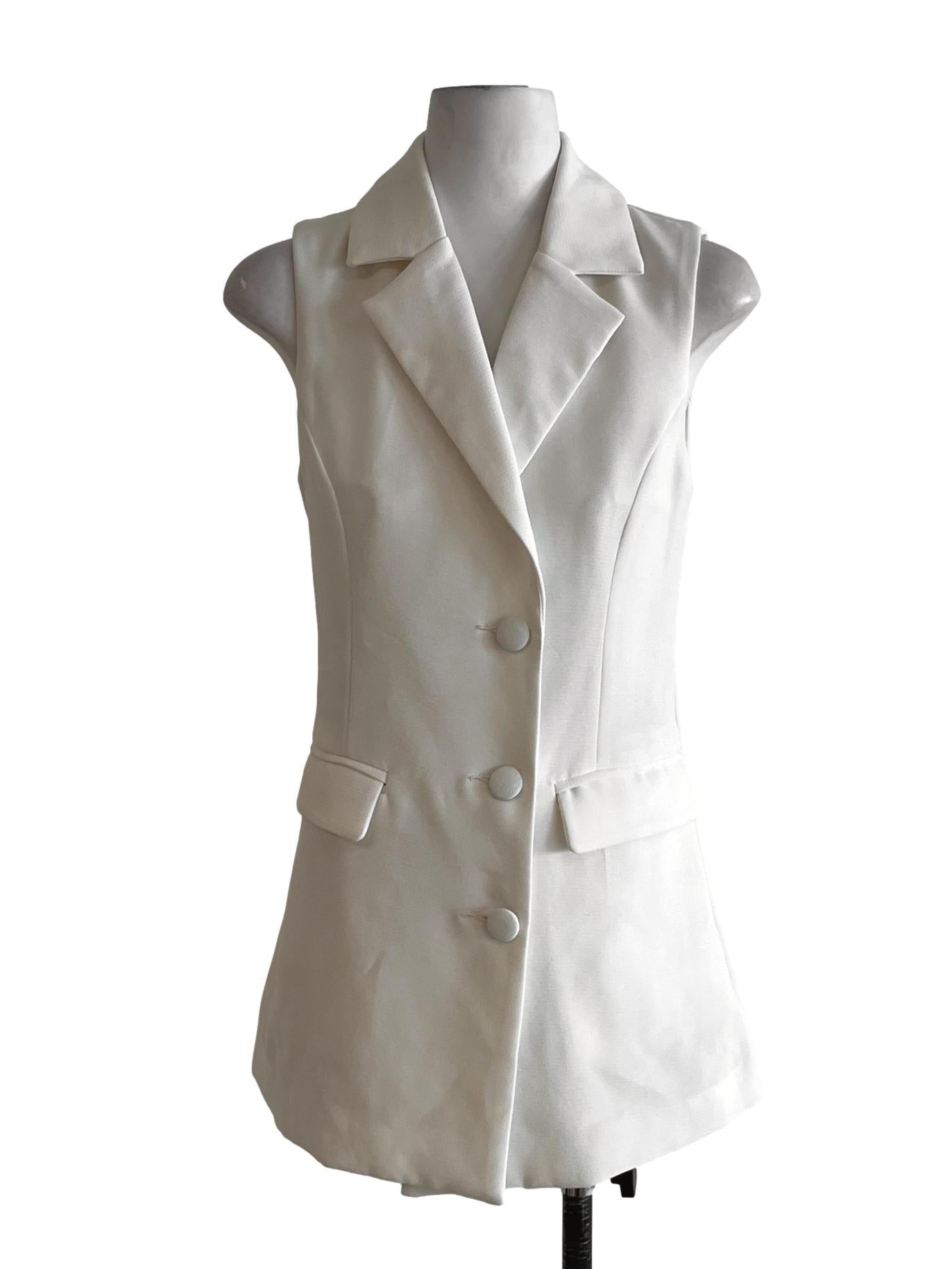 White Wing Collar Sheath Dress