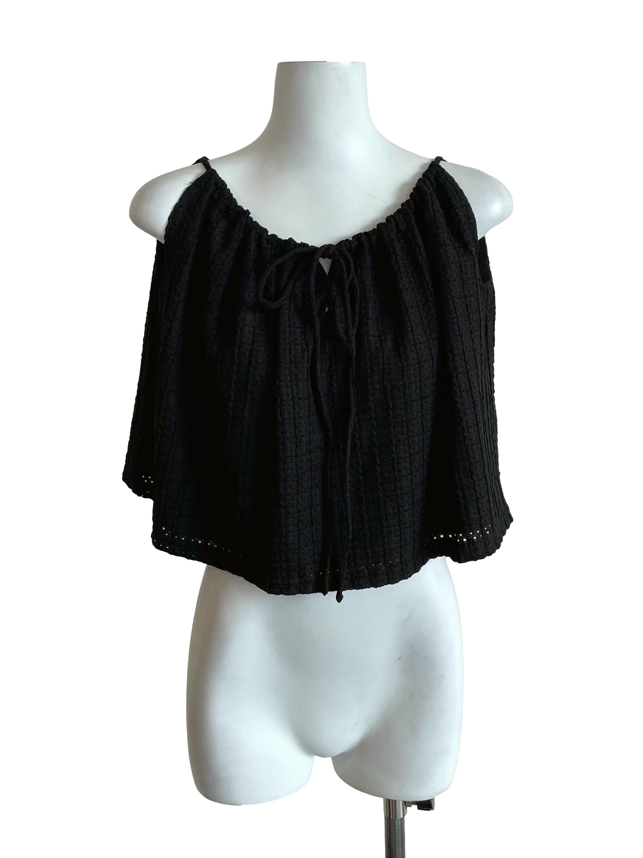 Black Lacy Eyelet Tent Top
