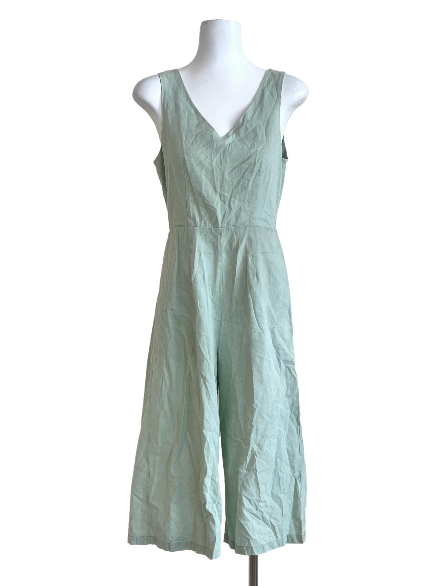 Light Green Sleeveless Jumpsuit LB
