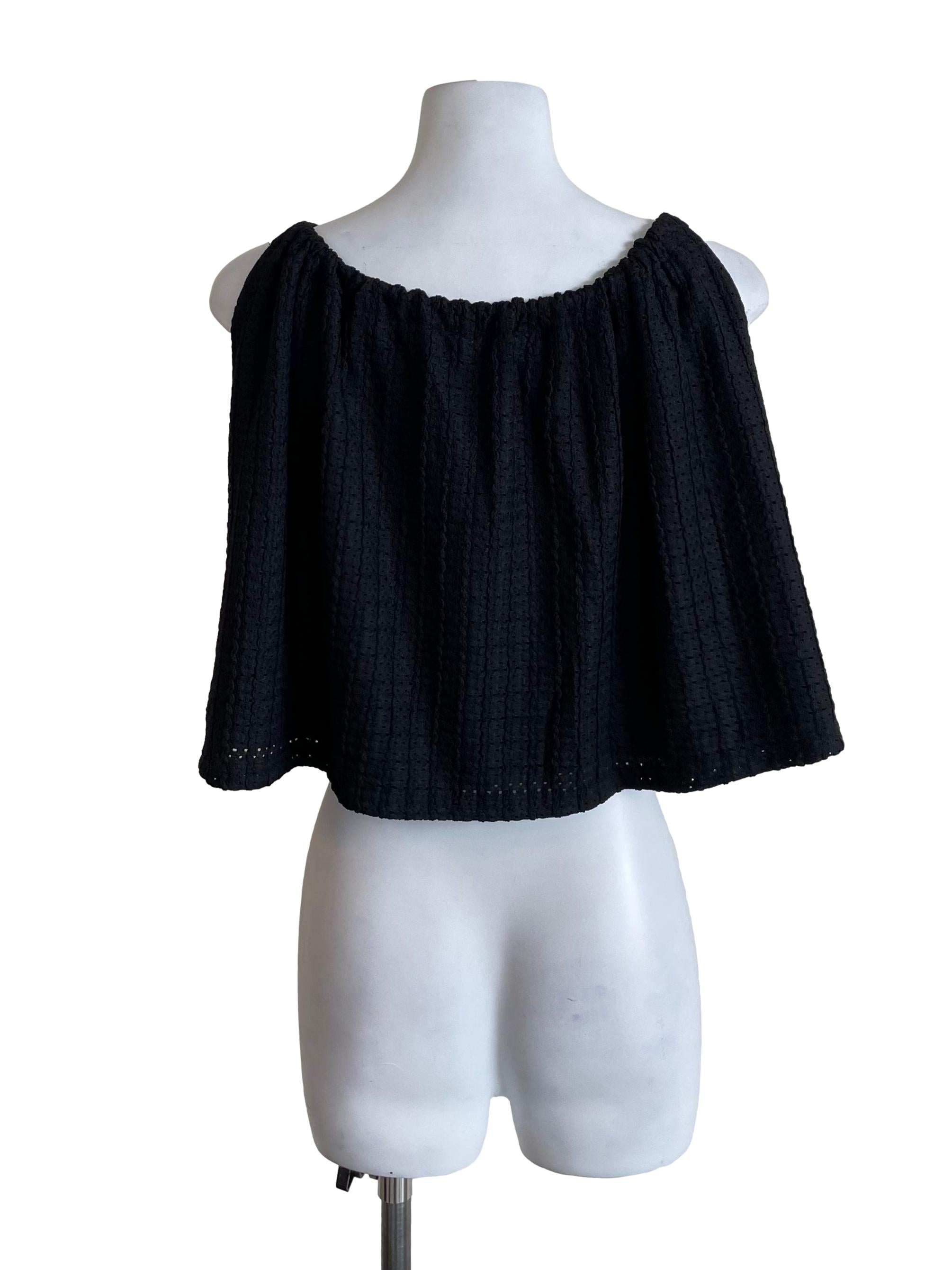 Black Lacy Eyelet Tent Top