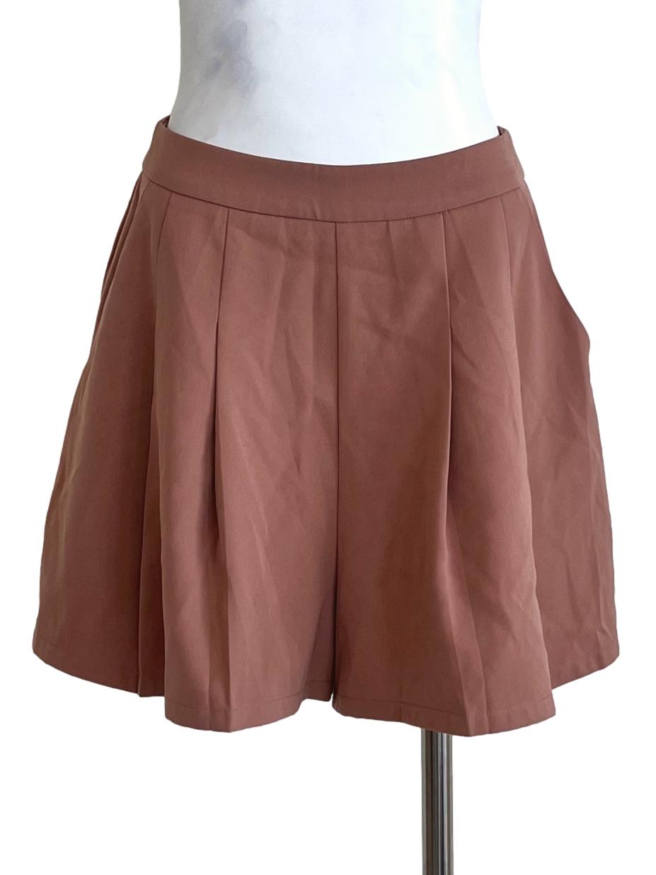Light Brown Plain Shorts