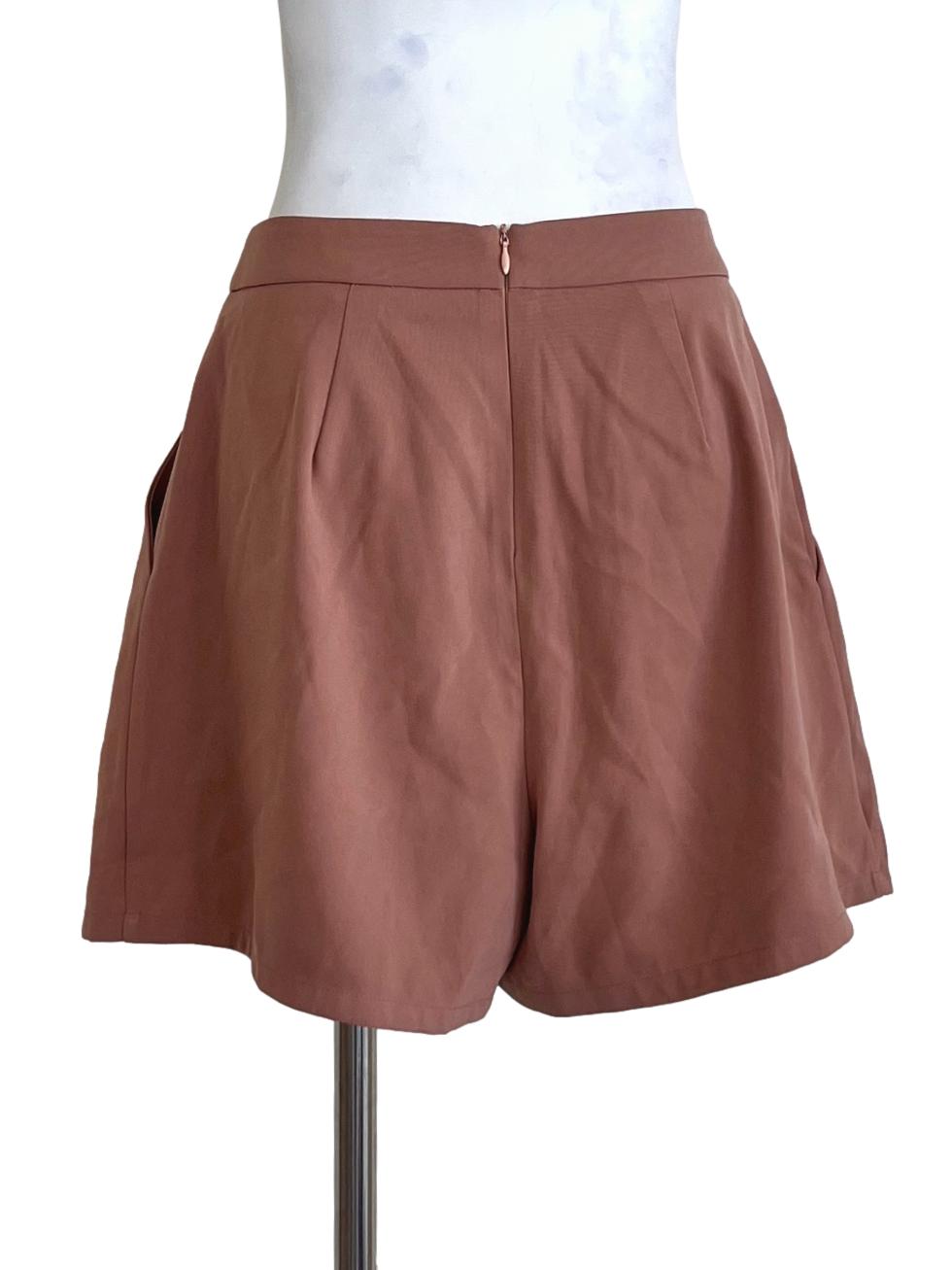 Light Brown Plain Shorts