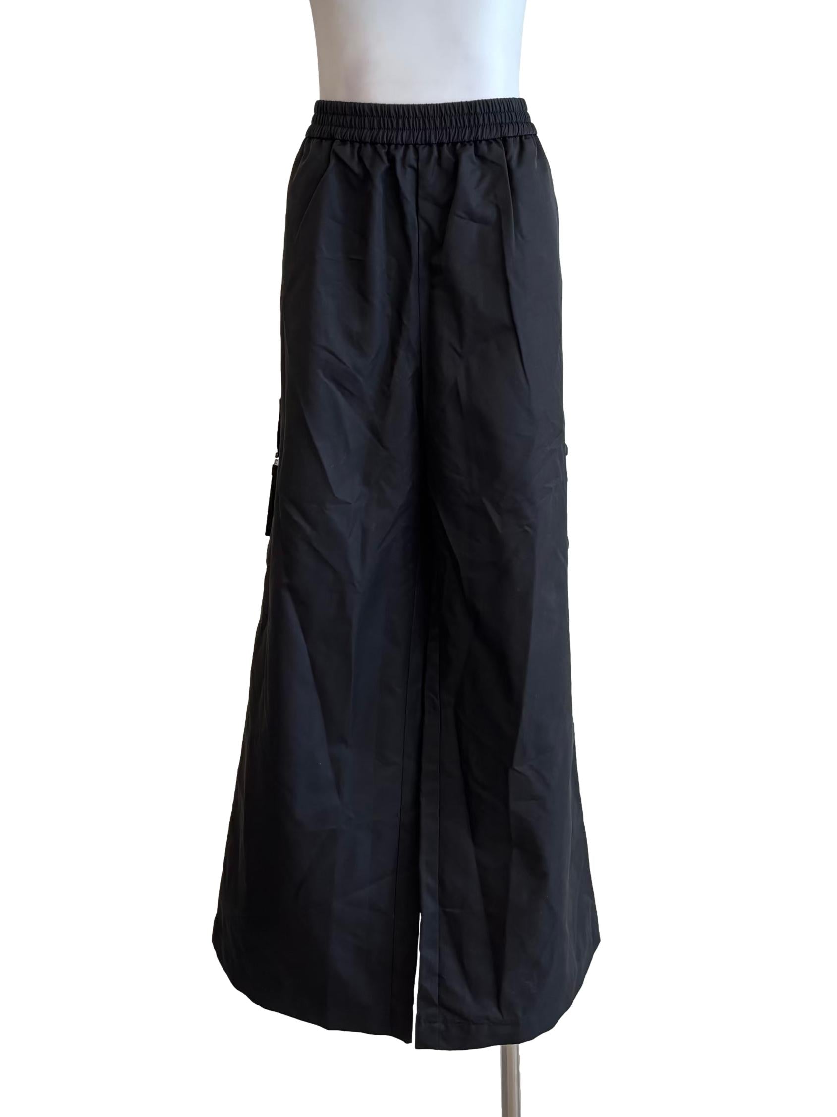 Jet Black Wide Leg Pants