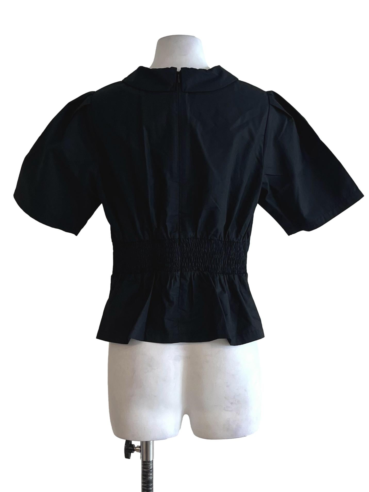 Black Wing Collar Blouse