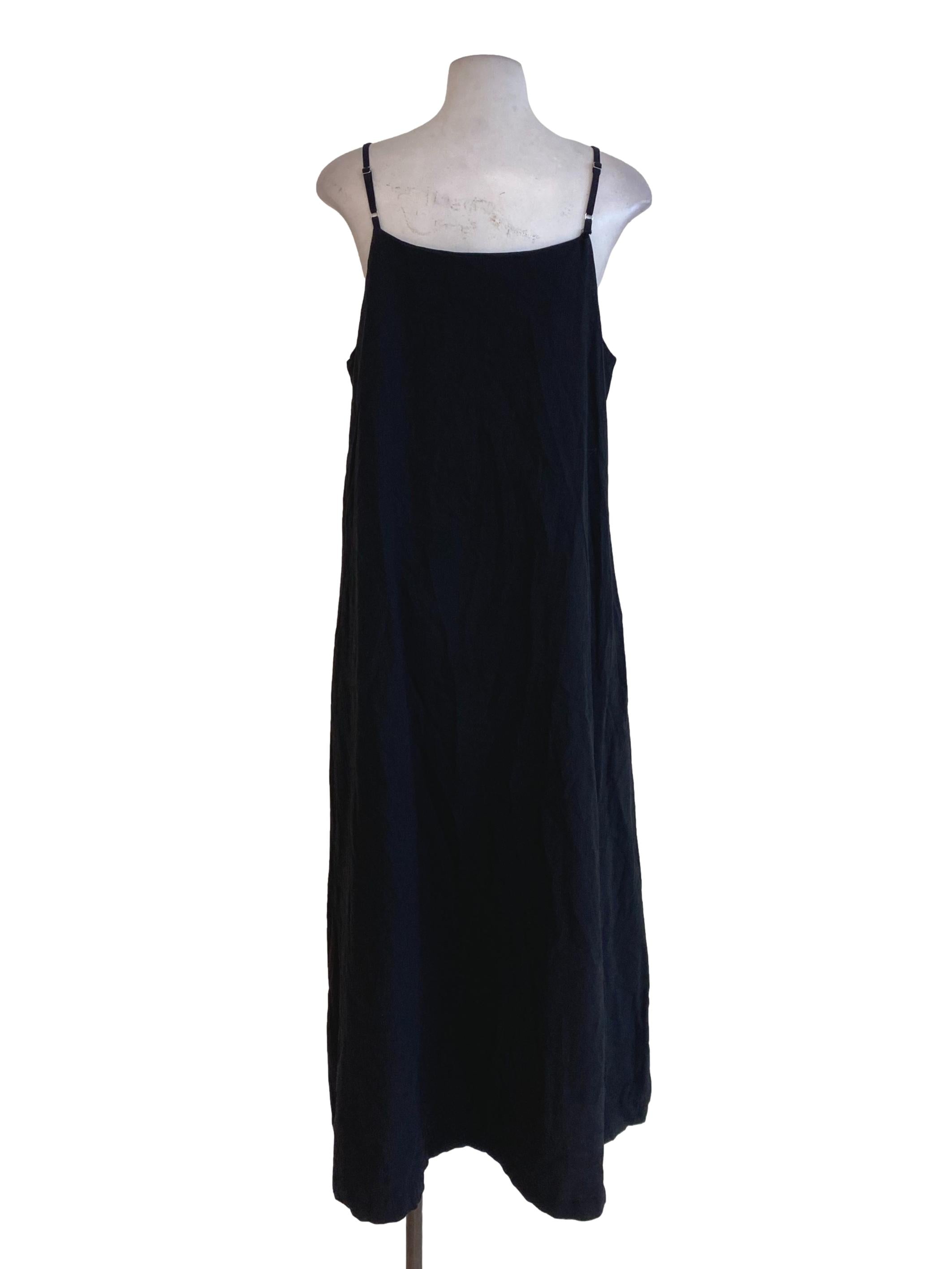 Black Textured Shift Dress
