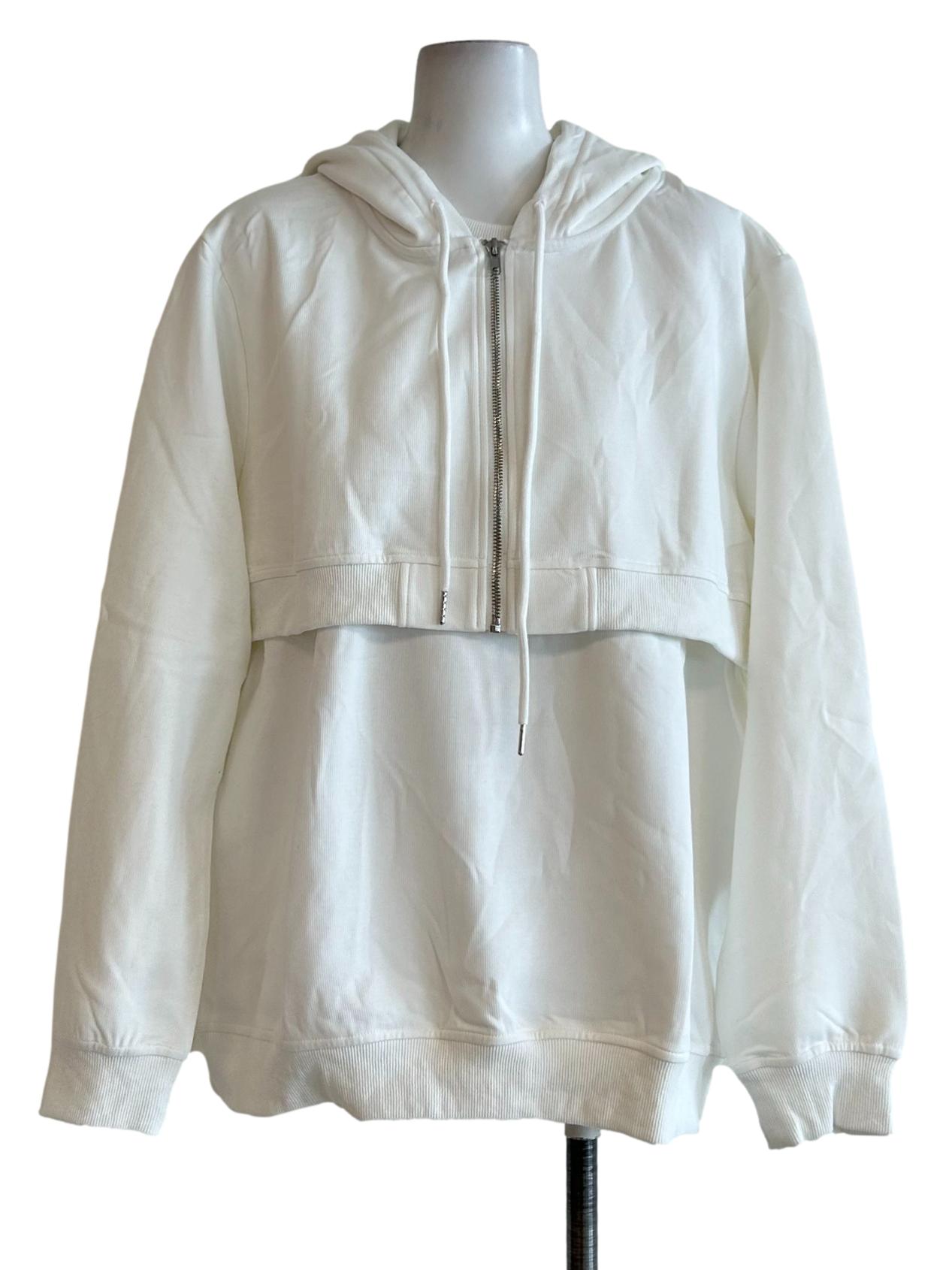 White Double Lined Hoodie