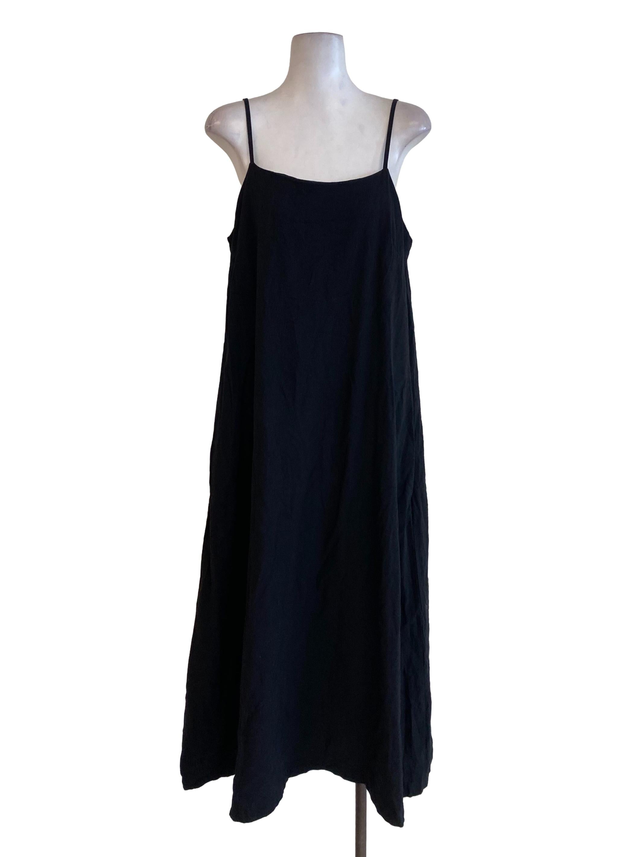 Black Textured Shift Dress